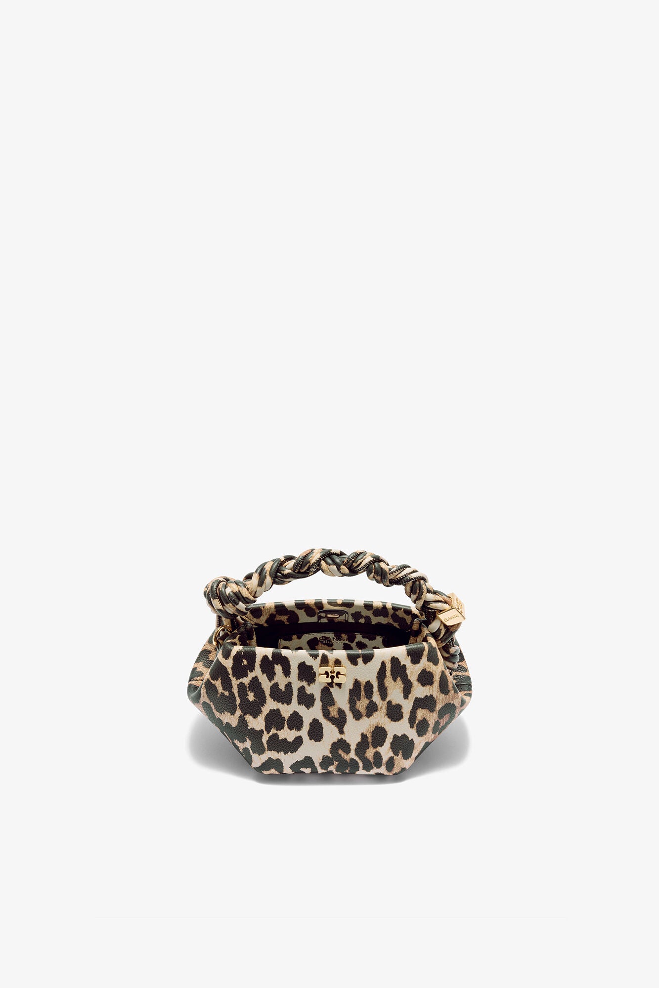 Almond Milk Leopard Grained Mini Bou Bag - GANNI