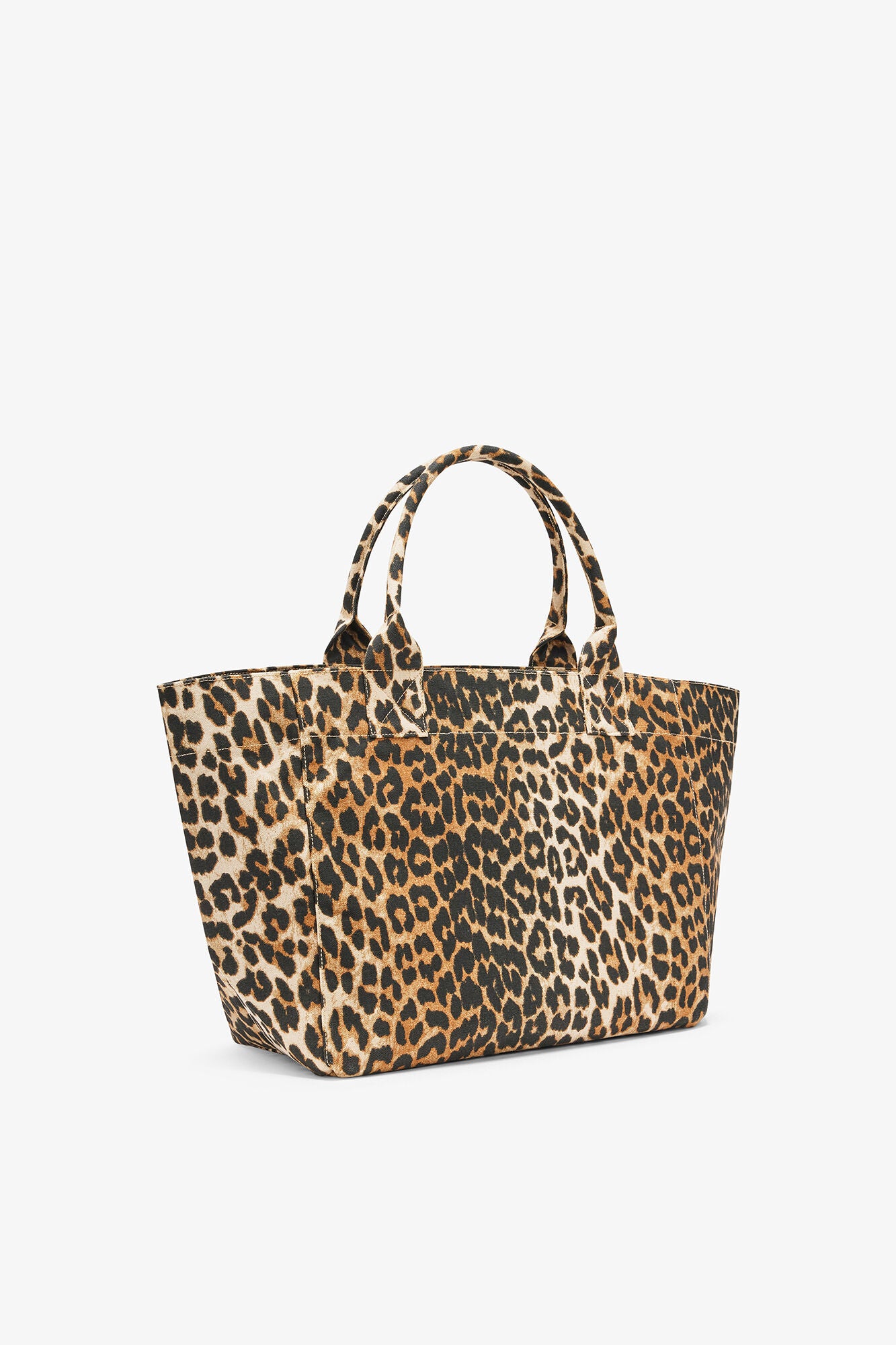Almond Milk Leopard Medium Tote - GANNI