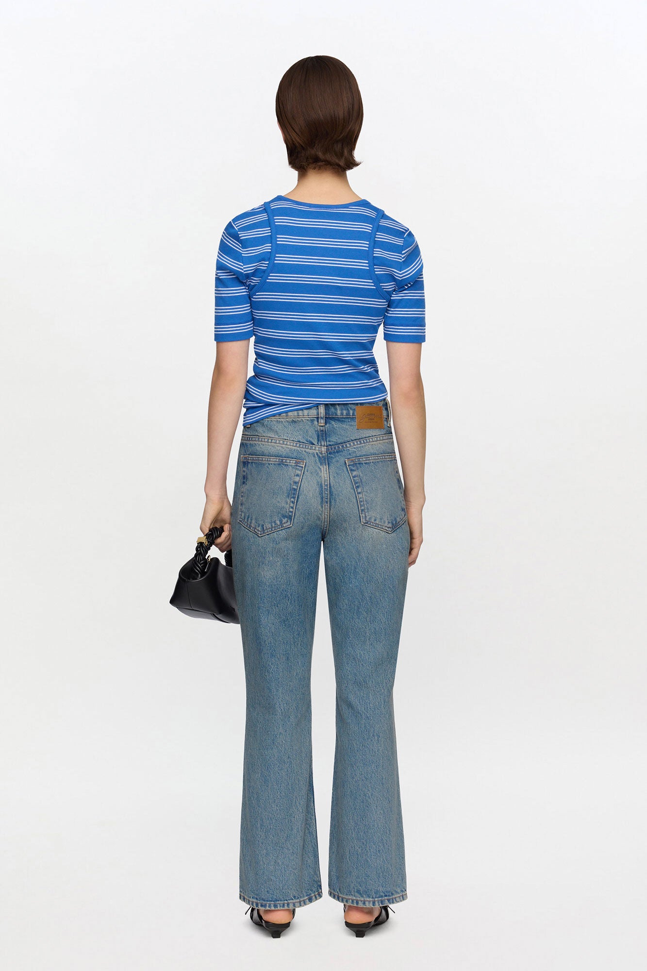 Betzy Cropped Jeans in Tint Rigid Denim - GANNI