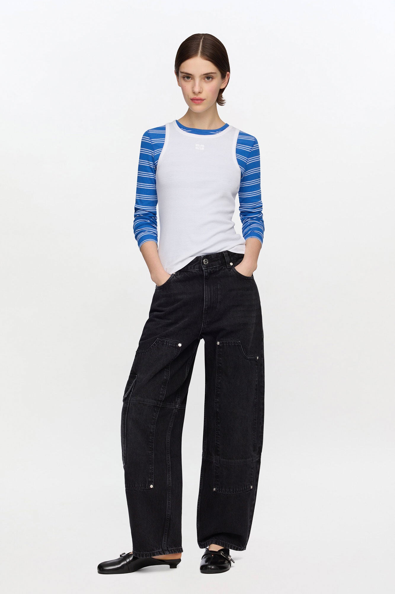 Audri Jeans in Black Rigid Denim - GANNI