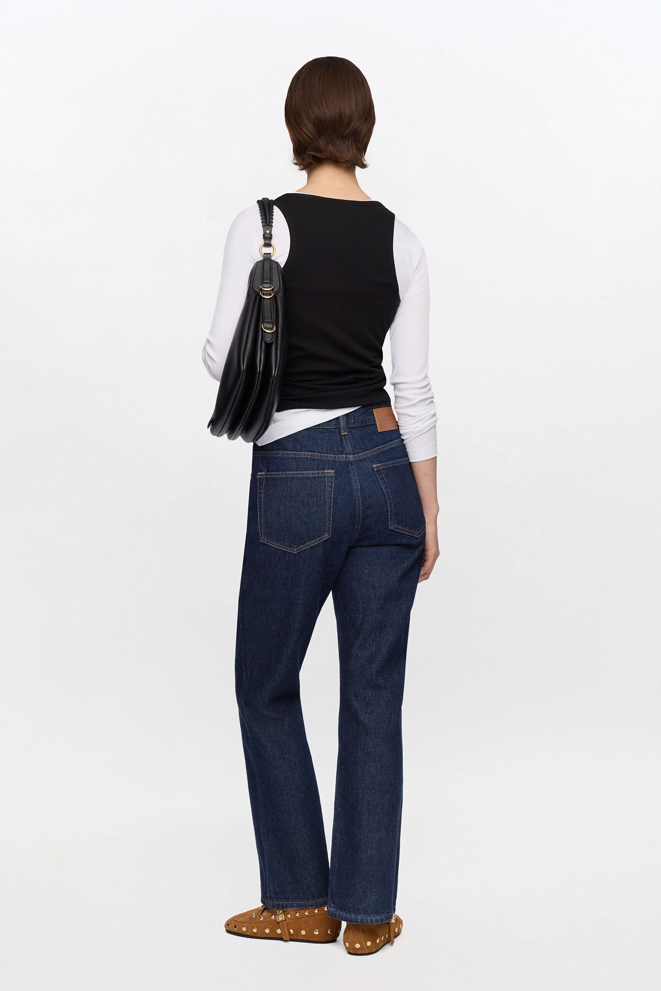 Betzy Cropped Jeans in Dark Rinse Denim - GANNI