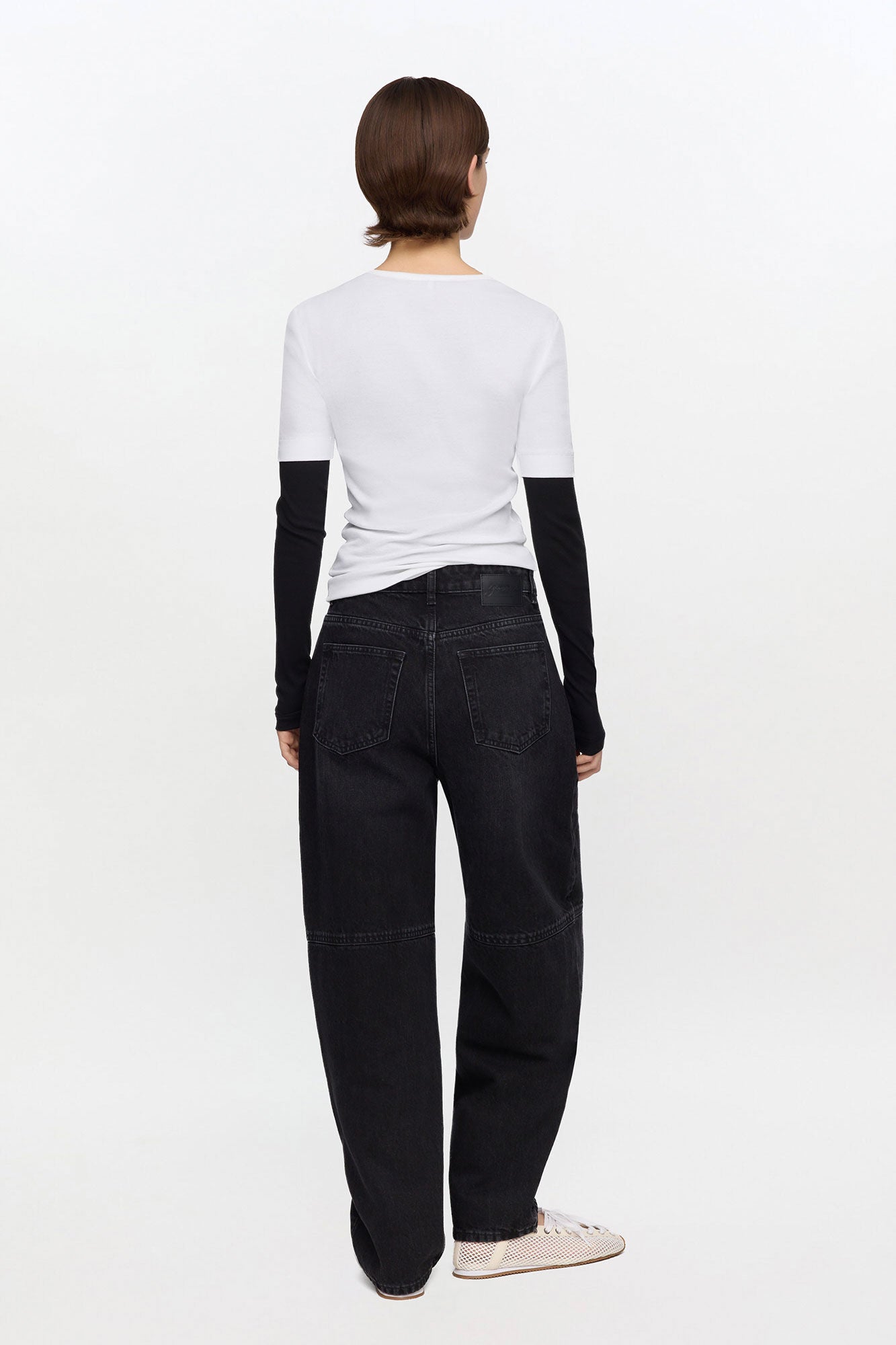 Stary Jeans in Black Rigid Denim - GANNI