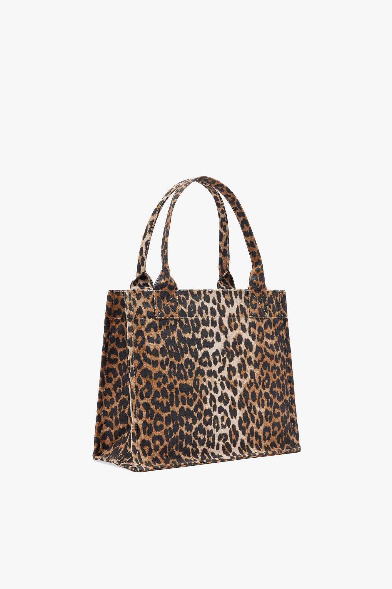 Leopard Leopard Large Canvas Tote Bag - GANNI