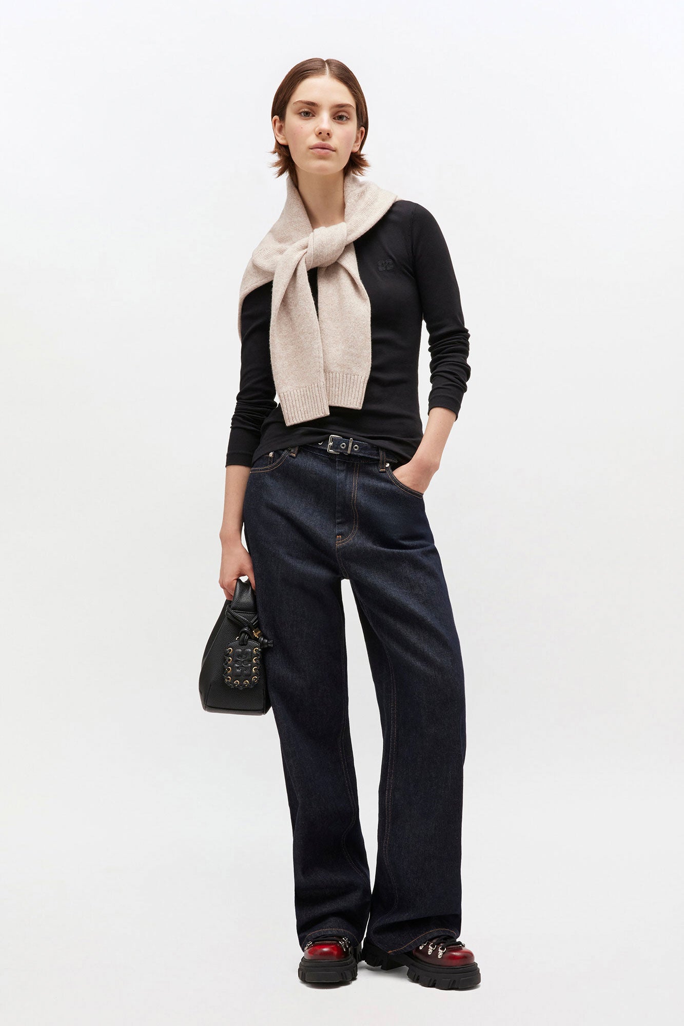 Black Rib Long-sleeve - GANNI
