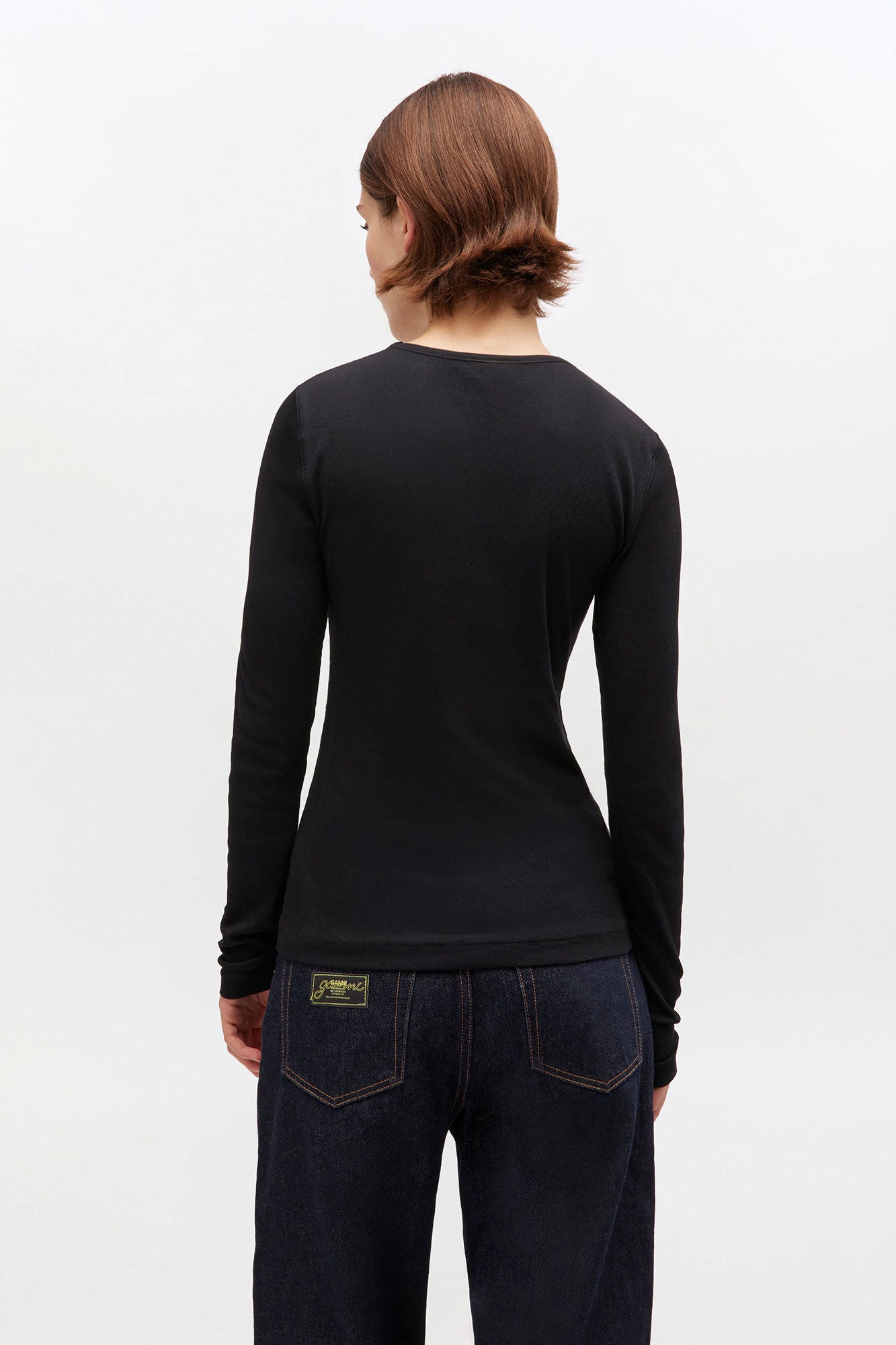 Black Rib Long-sleeve - GANNI