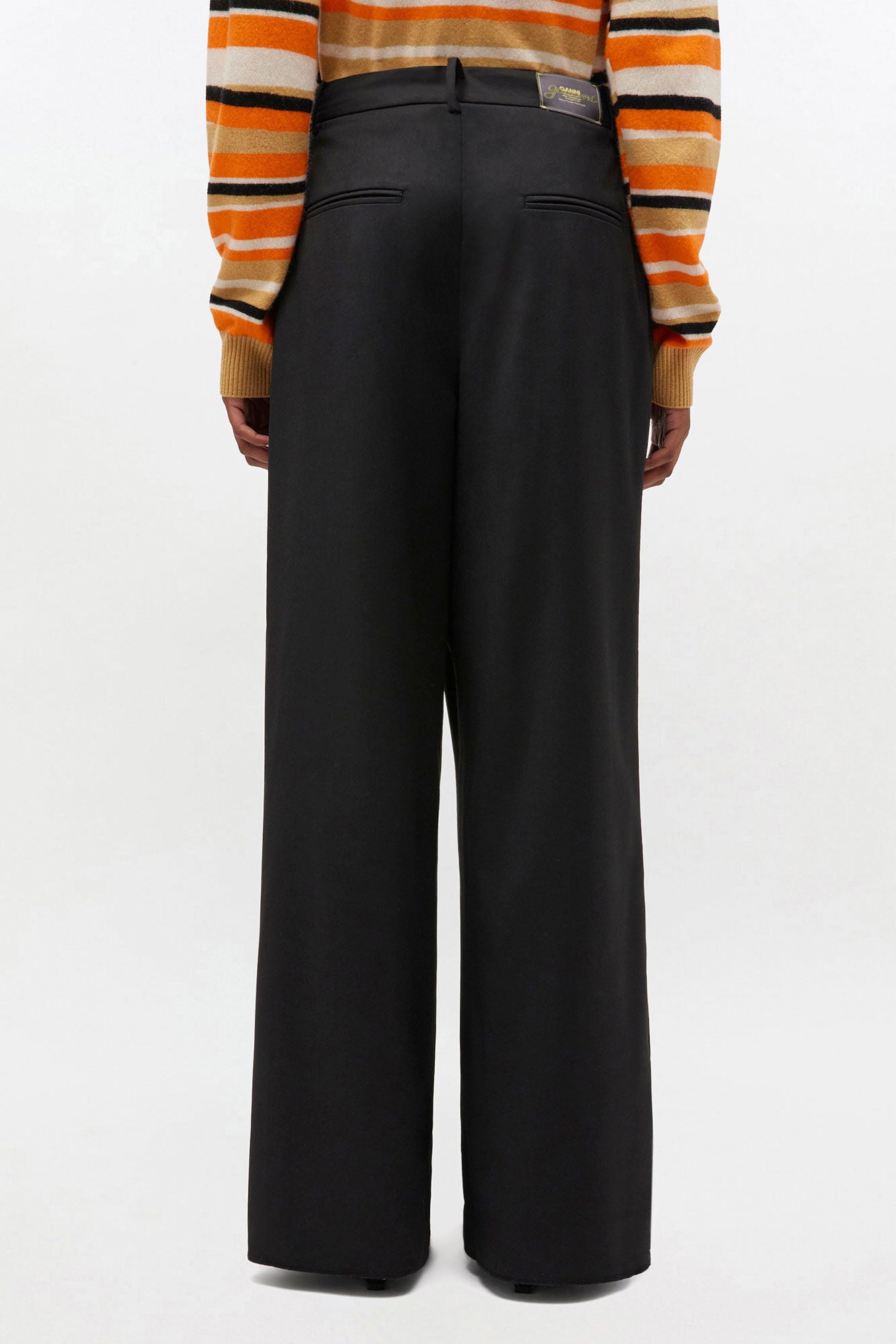 Black Cross-over Pants - GANNI