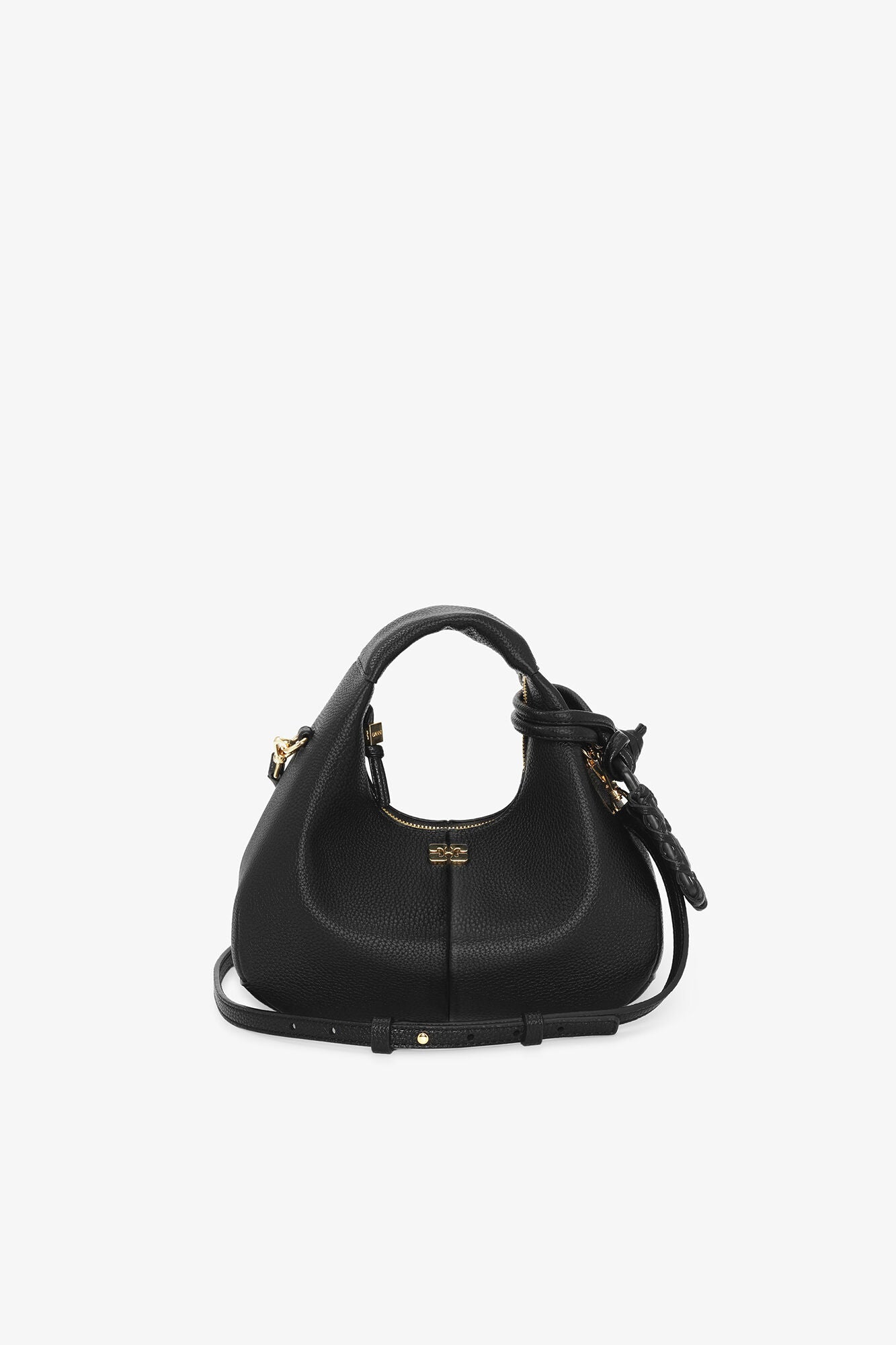 Black Black Mini Hobo Bag - GANNI