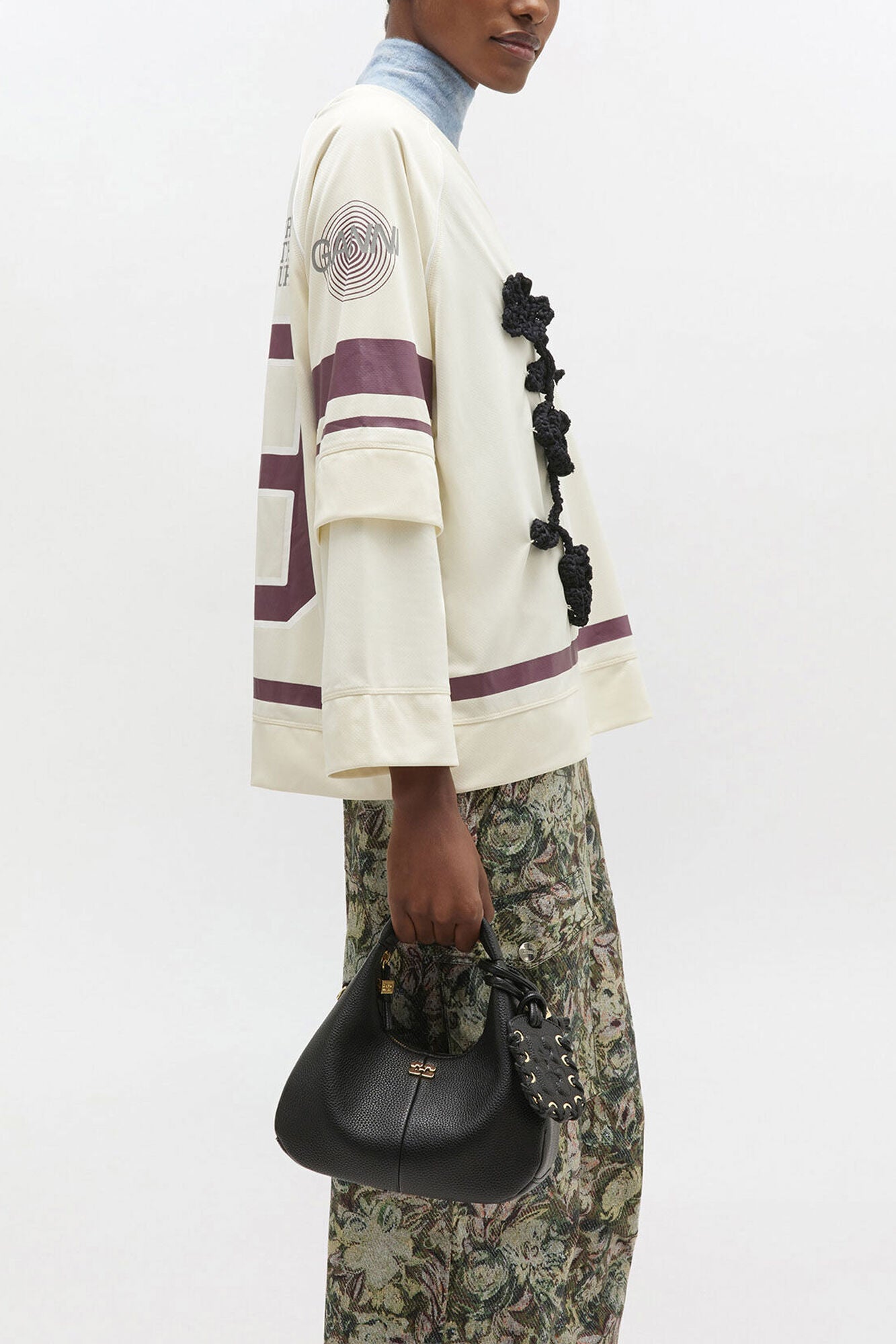 Black Black Mini Hobo Bag - GANNI