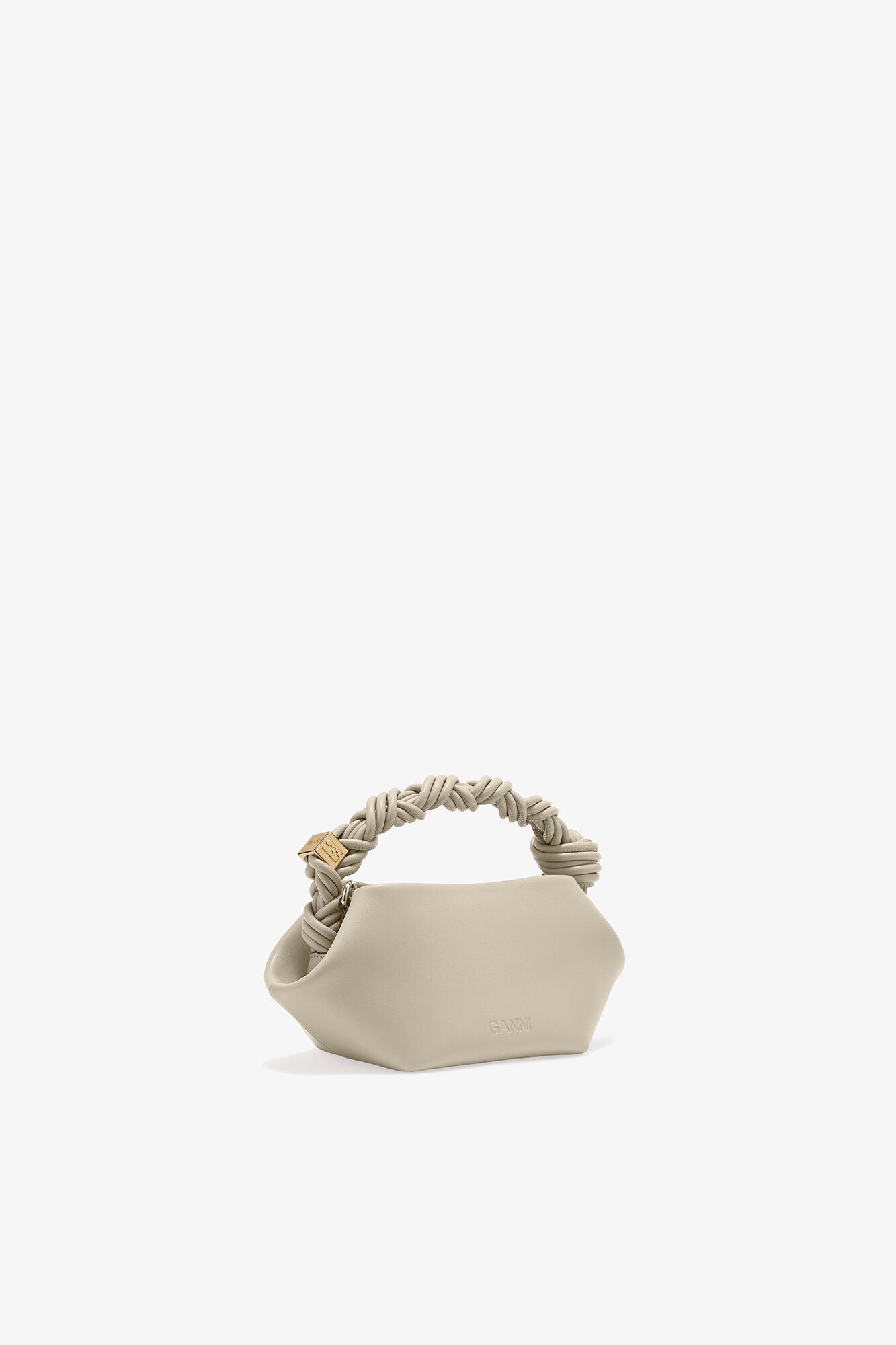 Oyster Gray Light Grey Mini Bou Bag - GANNI