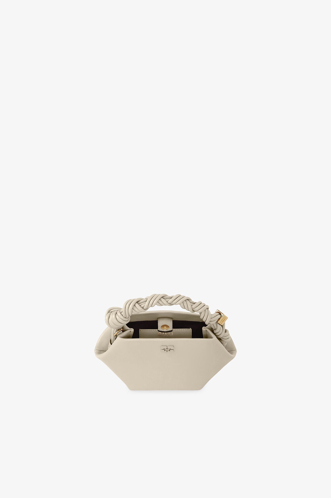 Oyster Gray Light Grey Mini Bou Bag - GANNI