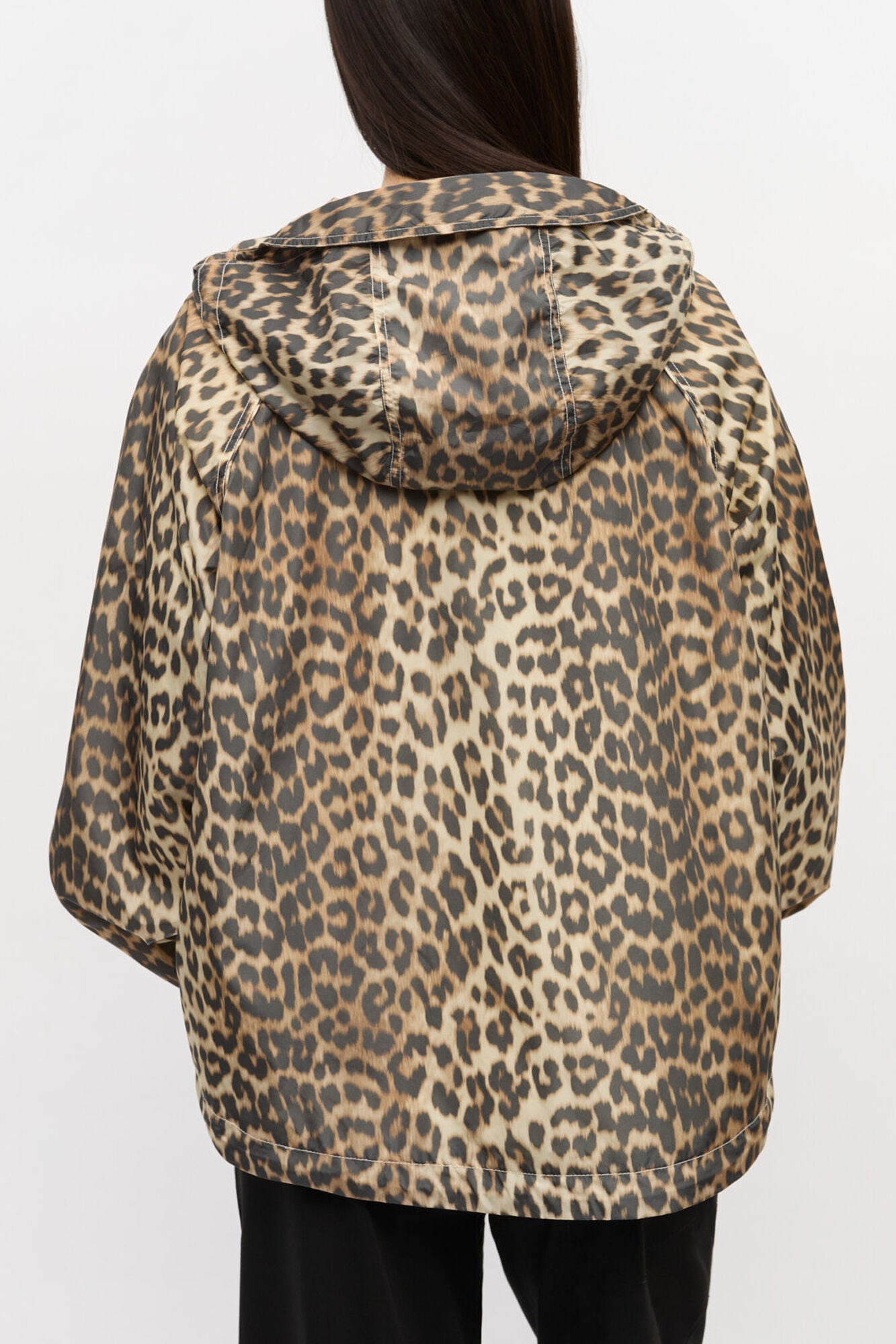 Leopard Print Nylon Jacket - GANNI