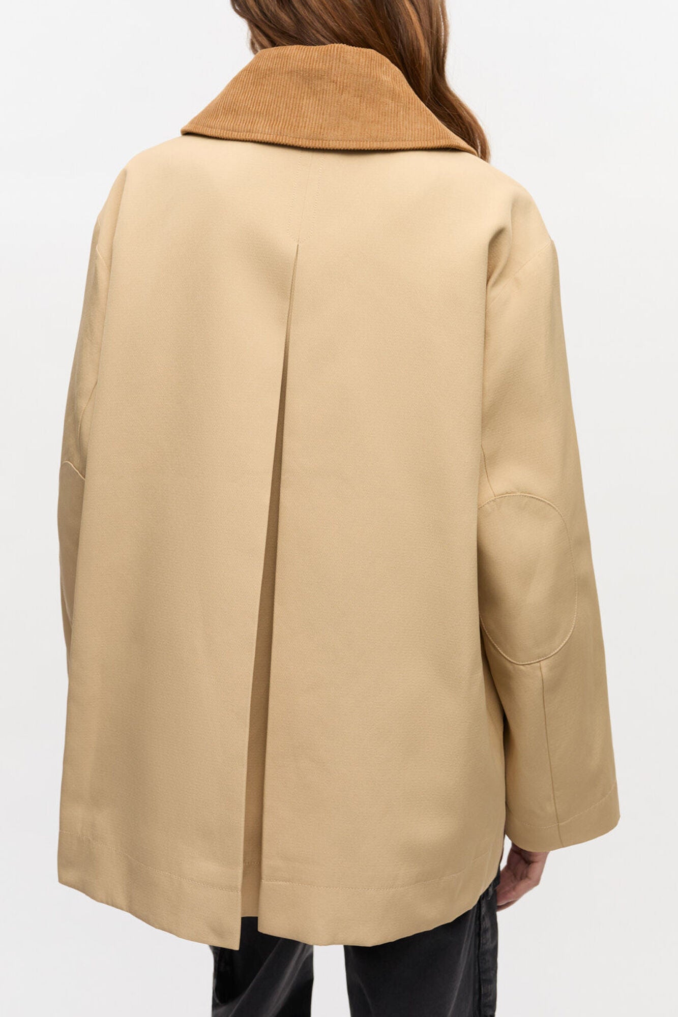 Camel Twill Midi Jacket - GANNI