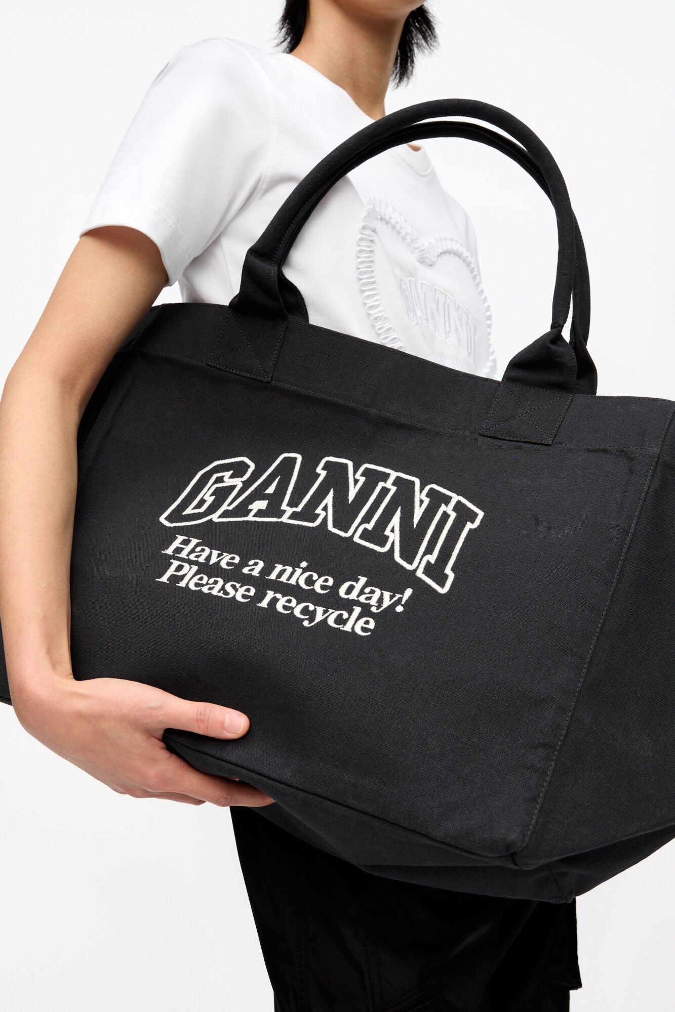 Phantom Black XXL Tote - GANNI