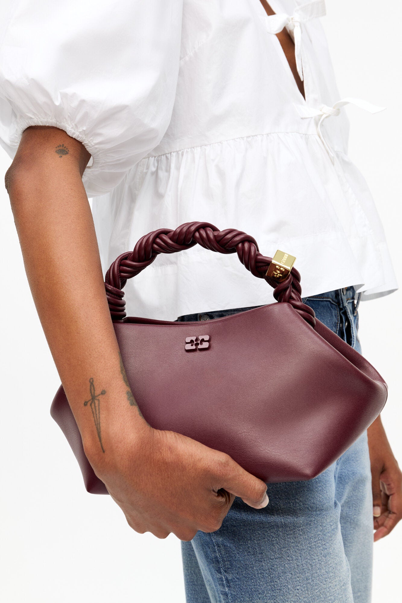 Burgundy Burgundy Small Bou Bag - GANNI