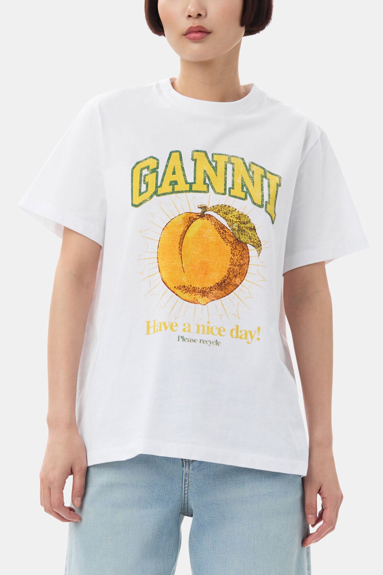 Relaxed Peach T-shirt - GANNI