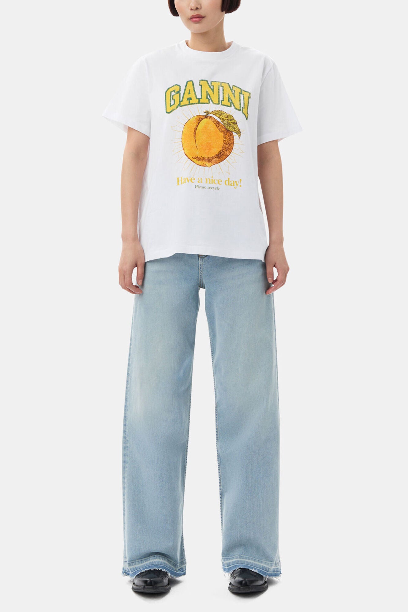Relaxed Peach T-shirt - GANNI