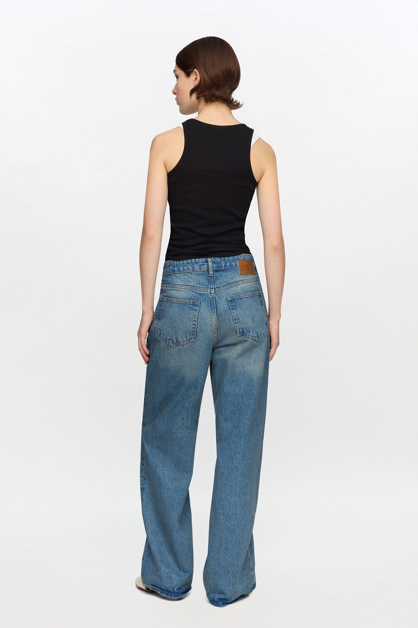 Black Soft Cotton Rib Tank Top - GANNI