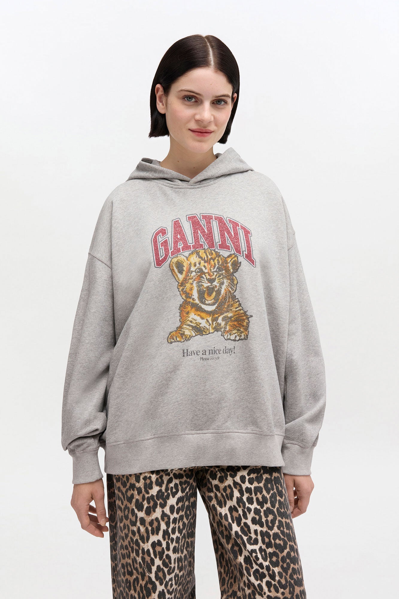 Grey Tiger Hoodie - GANNI