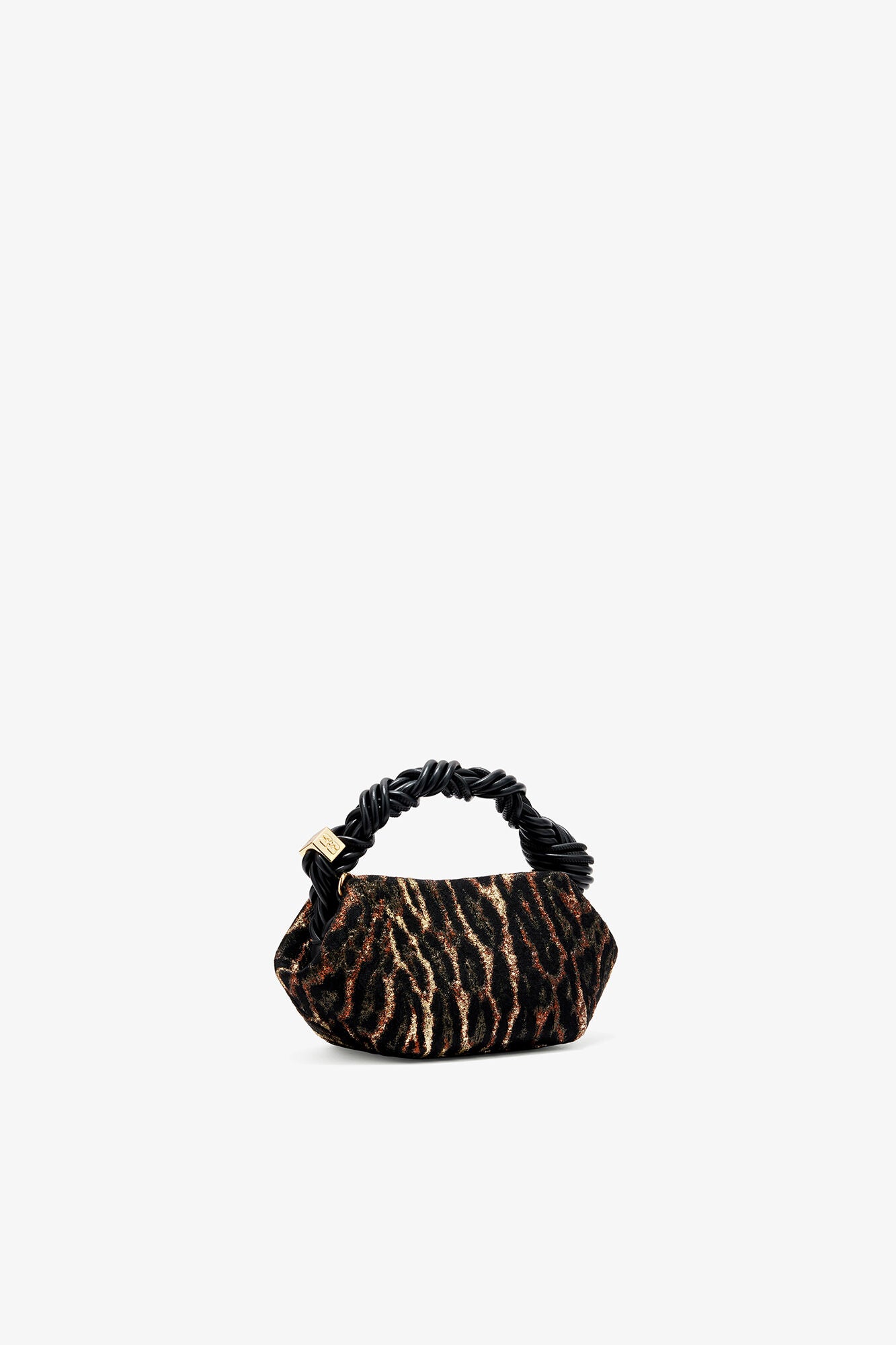 Antique Bronze Metallic Cloque Mini Bou Bag - GANNI
