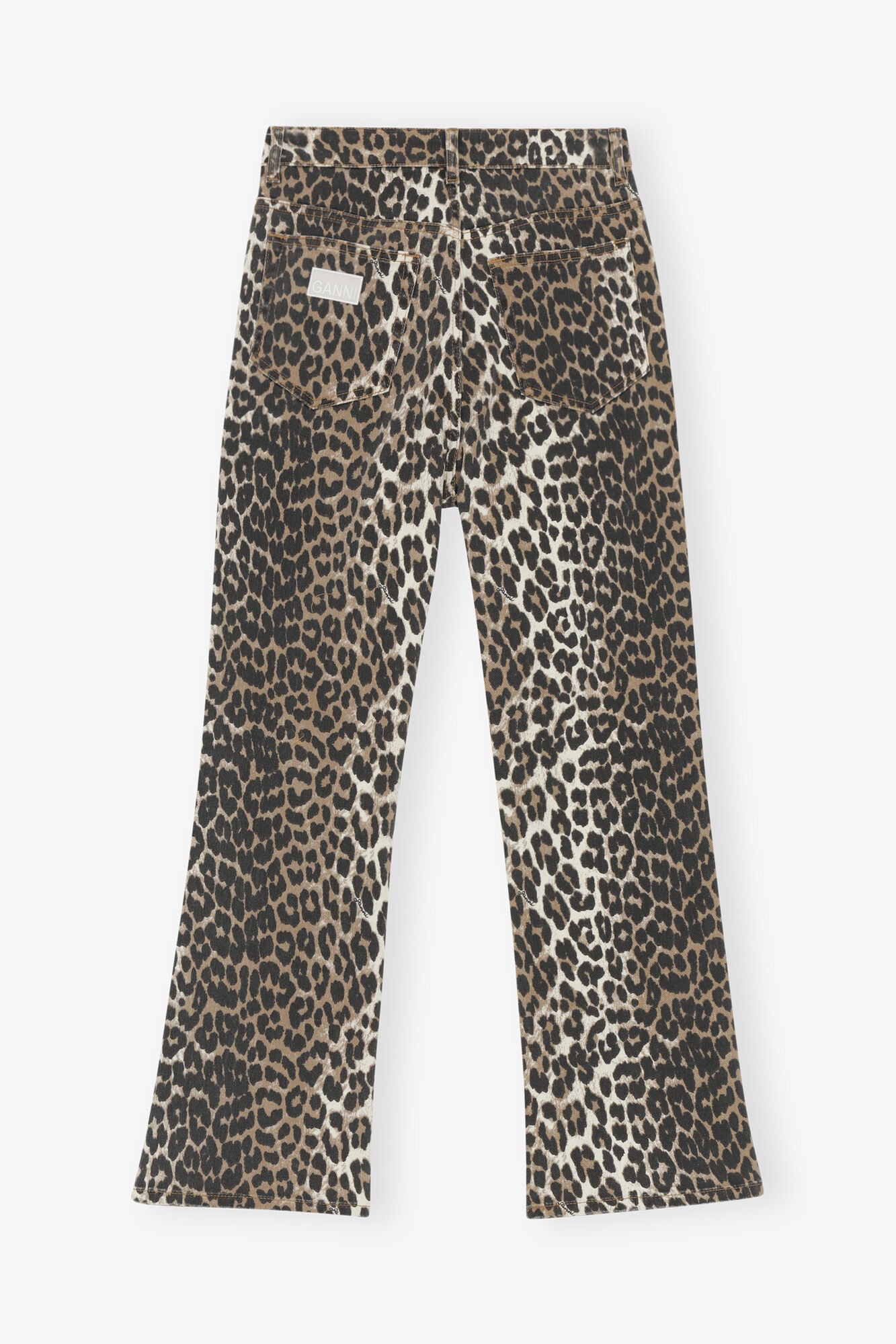 Betzy Cropped Jeans in Leopard Print - GANNI