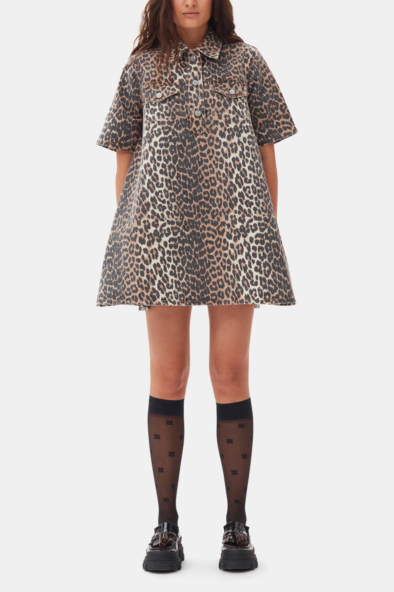 Leopard Mini Dress - GANNI