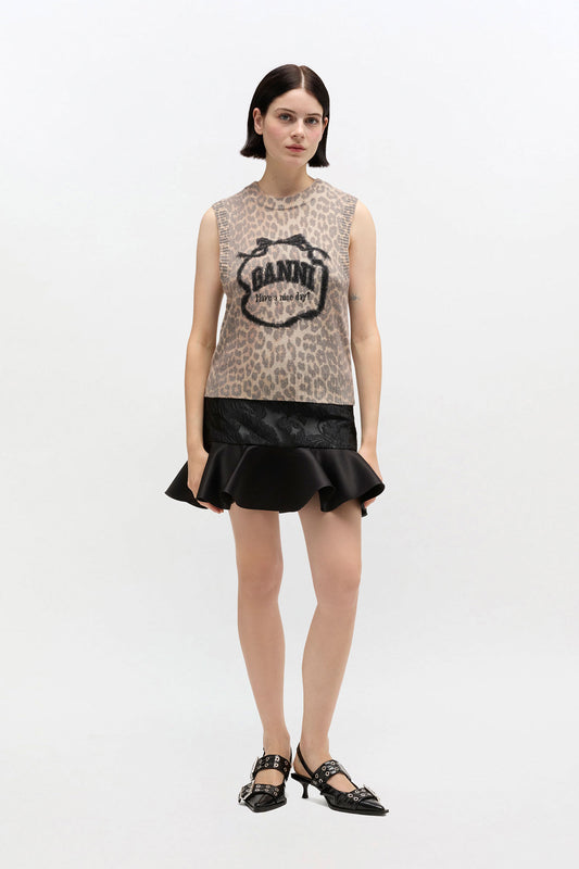 Graphic Wool Vest - GANNI