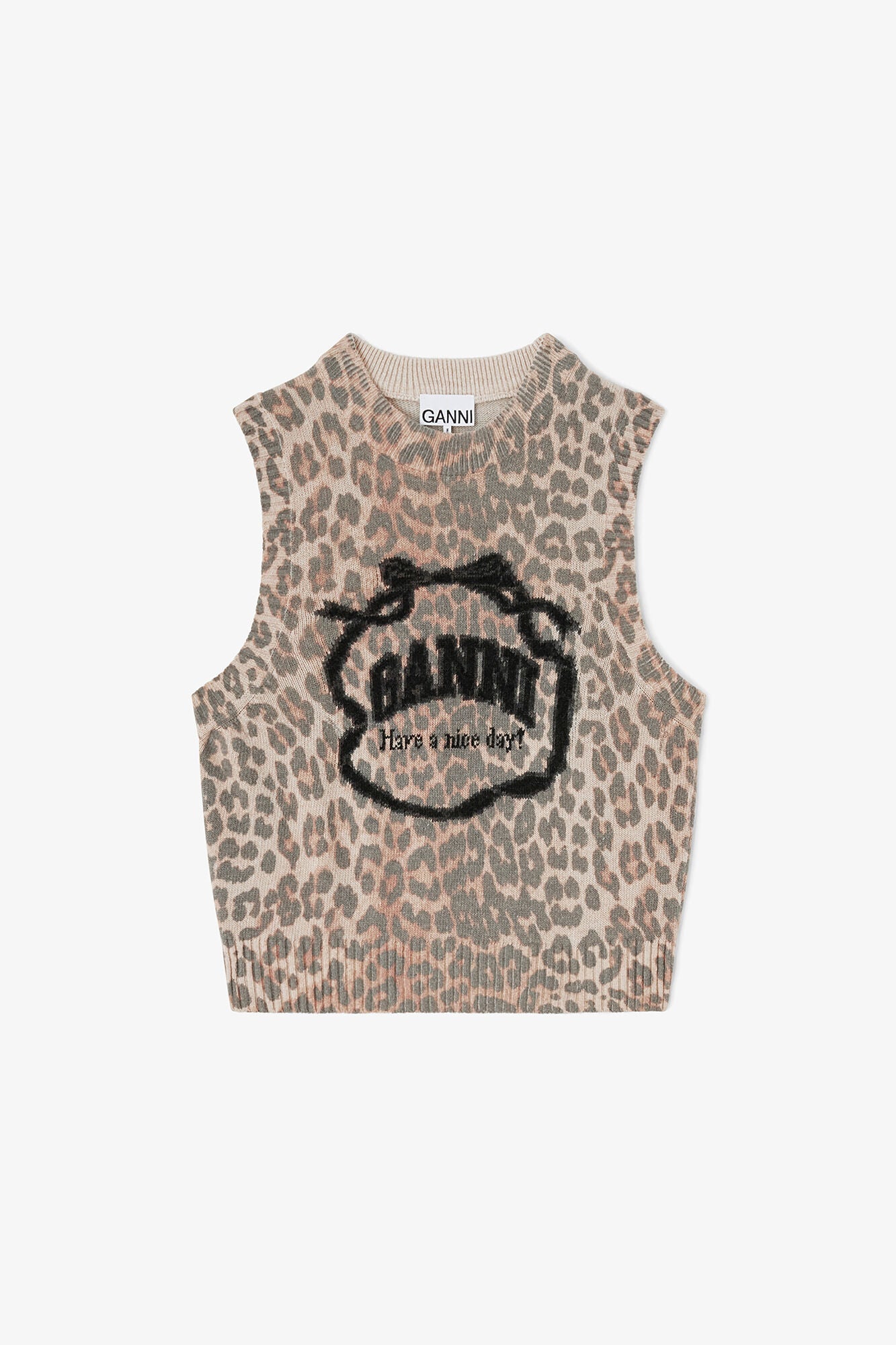 Graphic Wool Vest - GANNI