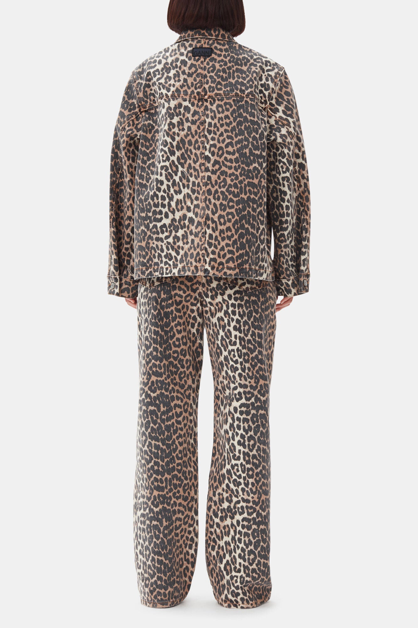 Leopard Denim Jacket - GANNI
