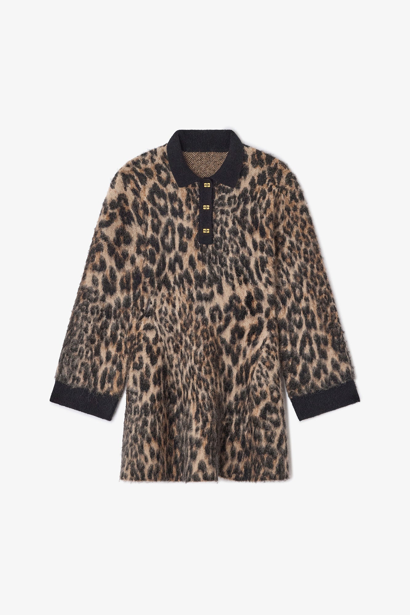 Polo Dress in Leopard - GANNI