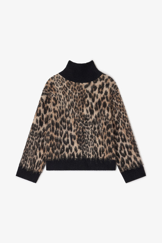 Leopard Open Back Sweater - GANNI