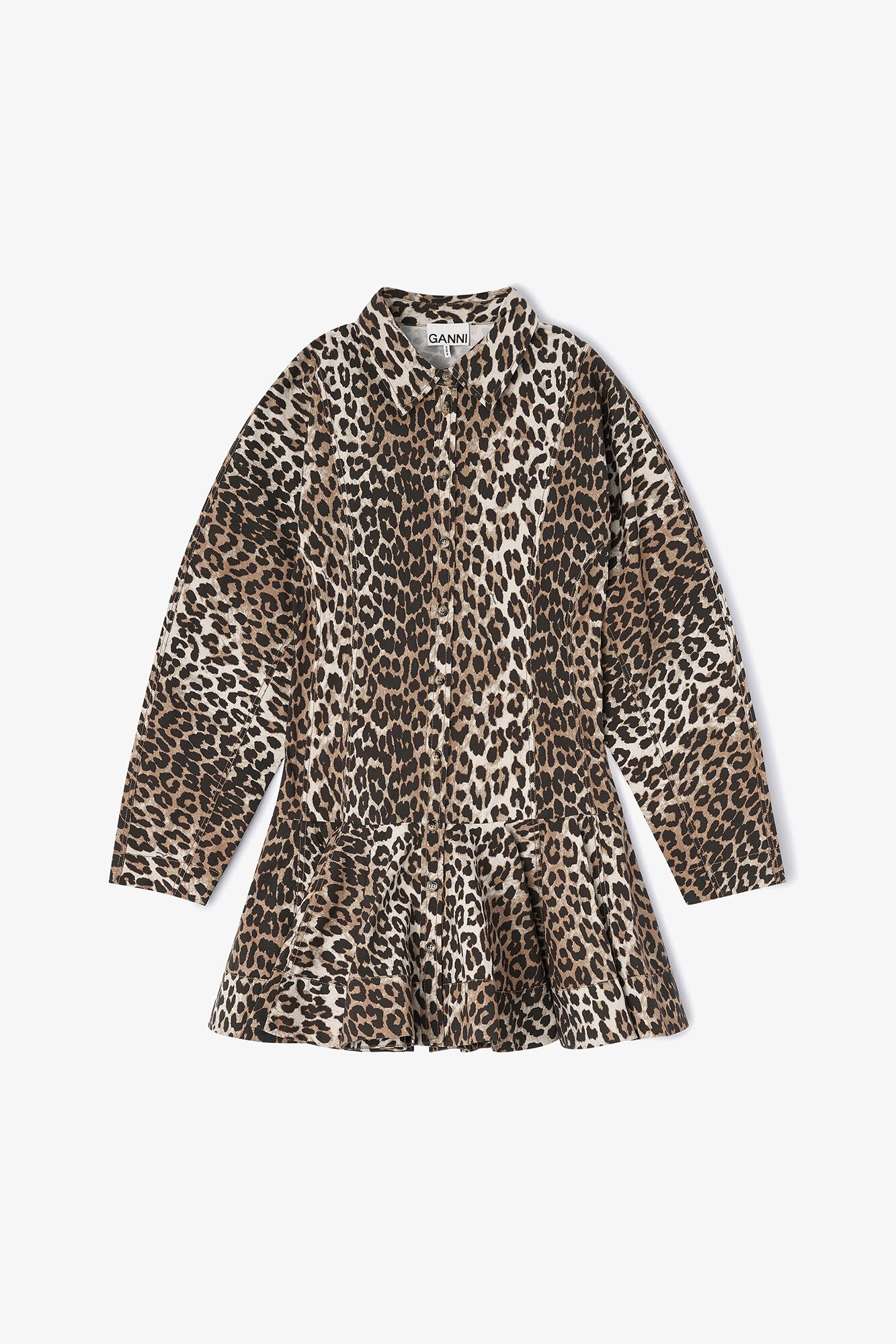 Leopard Shirt Dress - GANNI