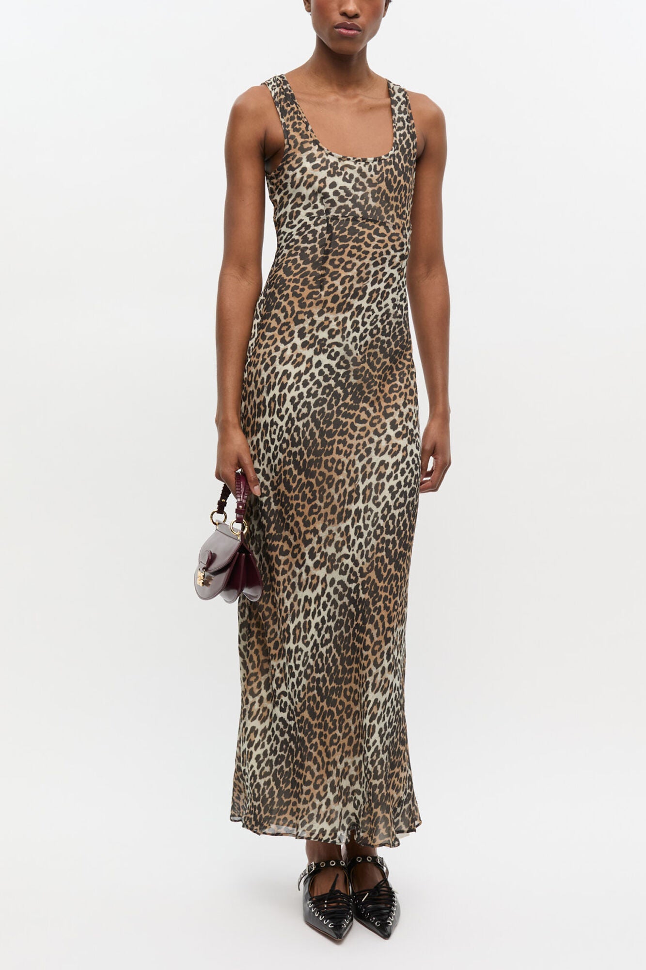 Leopard Print Maxi Dress - GANNI
