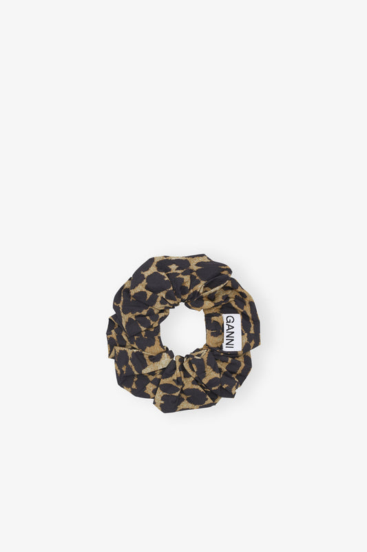 Leopard Leopard Cotton Scrunchie - GANNI