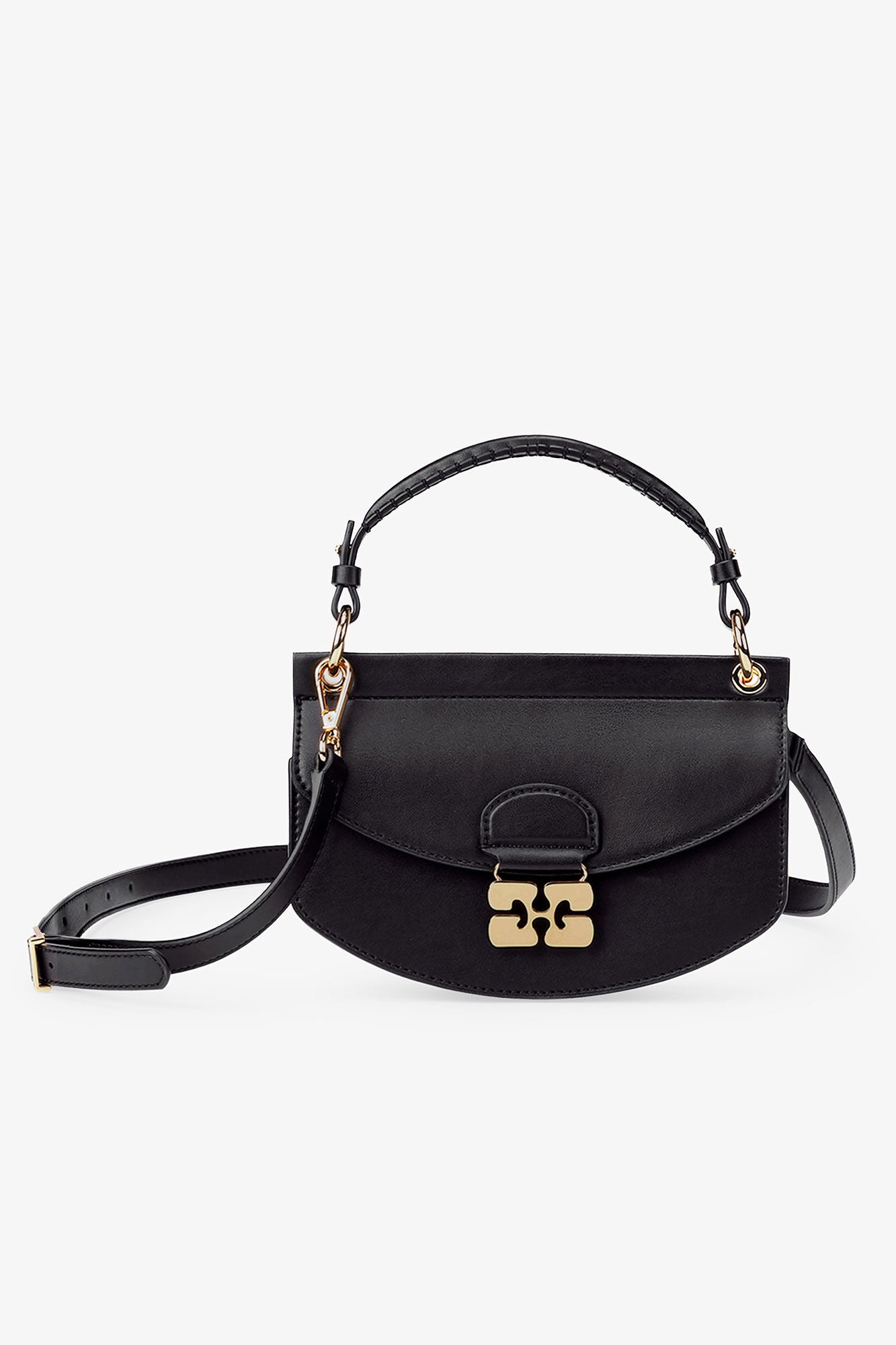 Black Black Mini Top Handle Apo-G Bag - GANNI