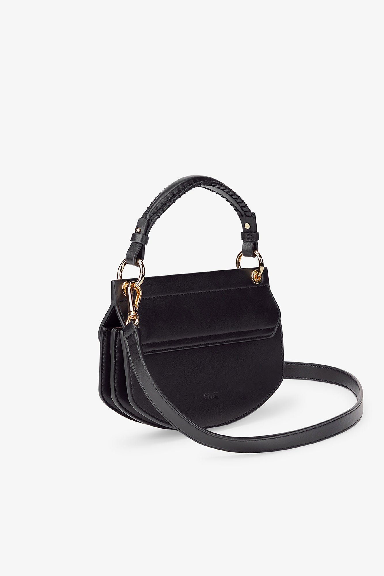 Black Black Mini Top Handle Apo-G Bag - GANNI