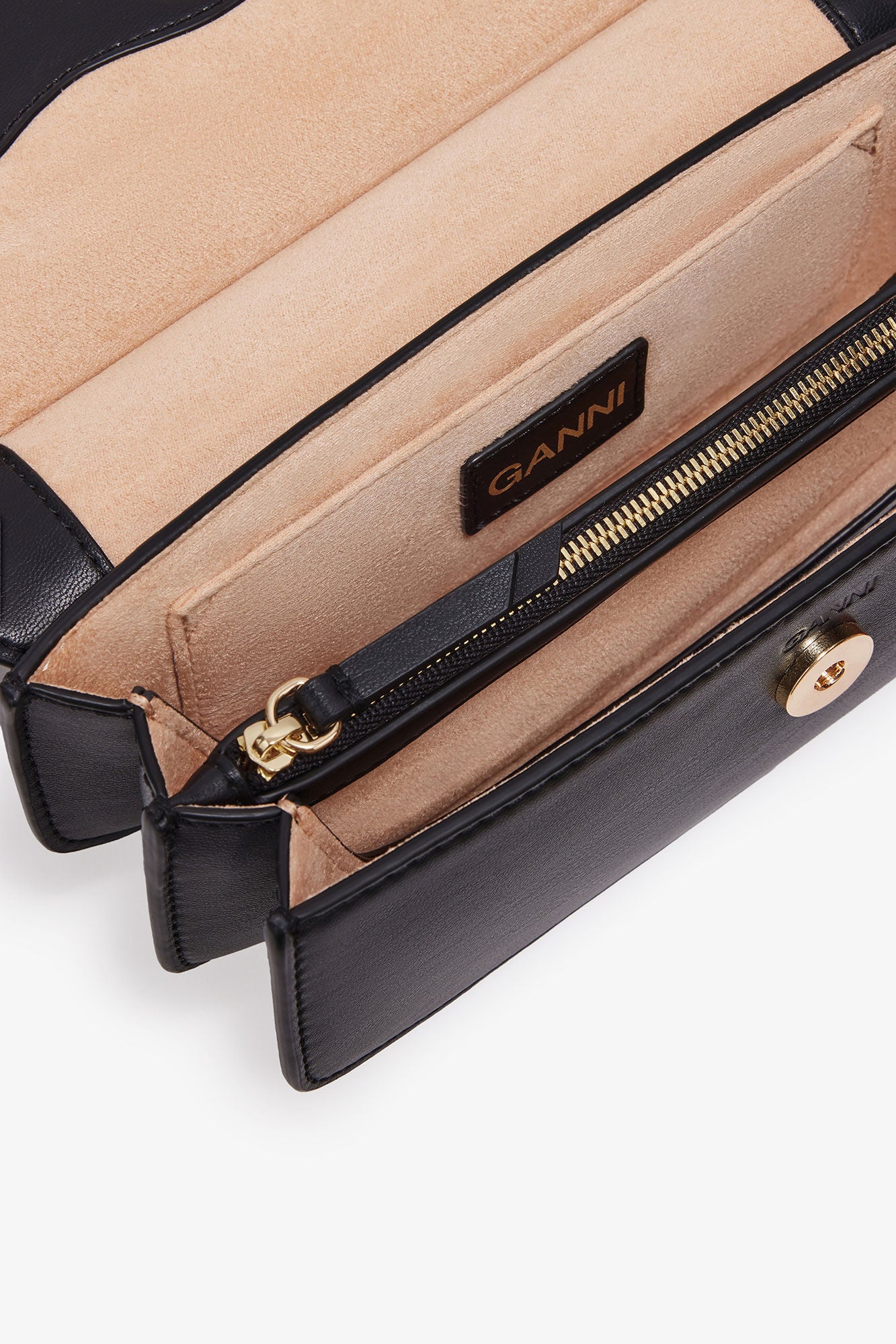 Black Black Mini Top Handle Apo-G Bag - GANNI