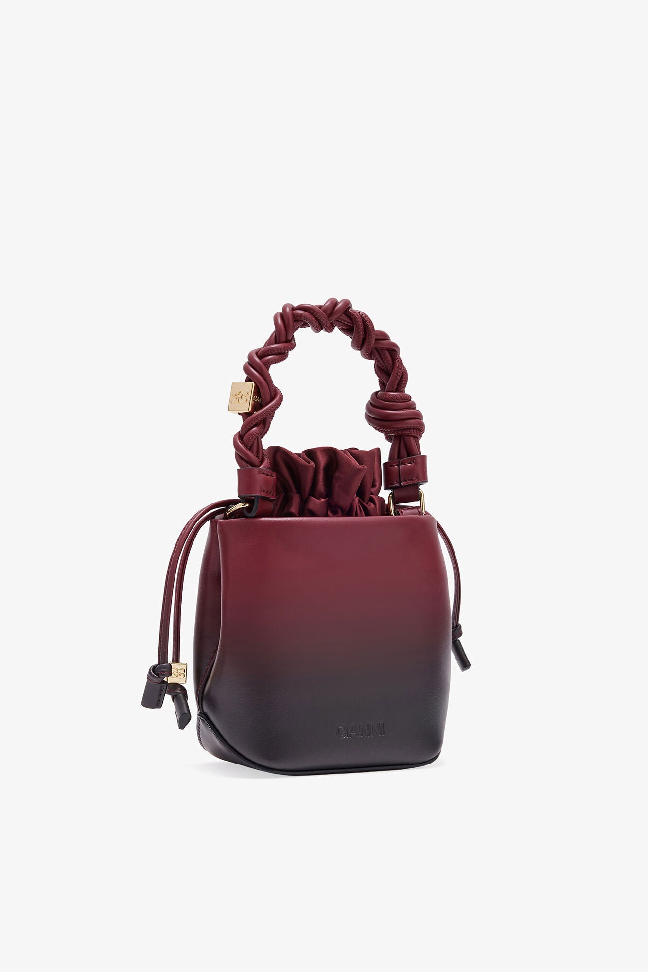 Tawny Port Red Gradient Mini Bou Bucket Bag - GANNI