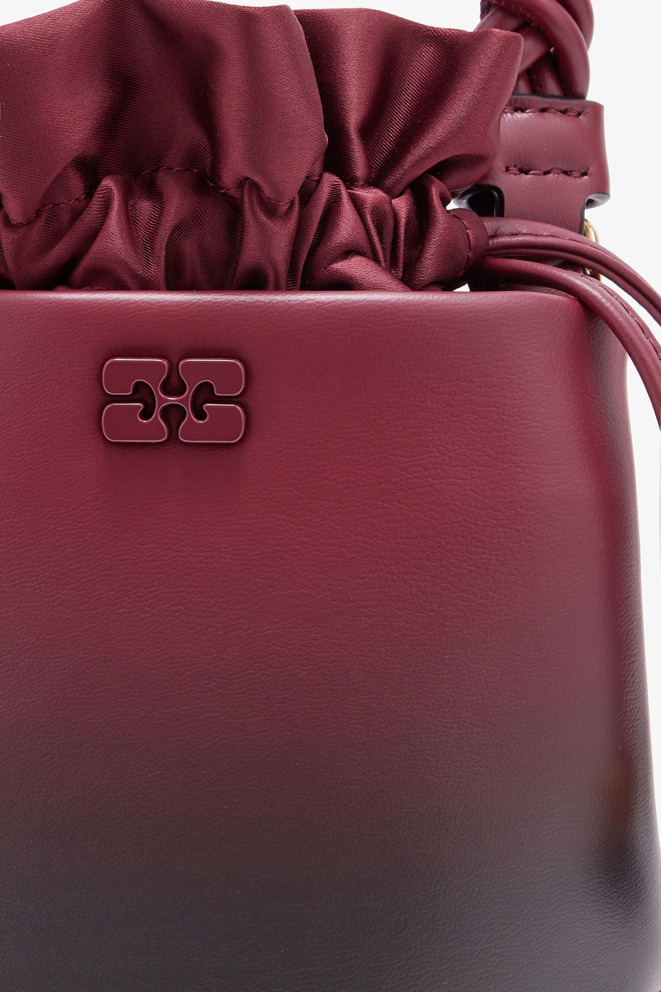 Tawny Port Red Gradient Mini Bou Bucket Bag - GANNI