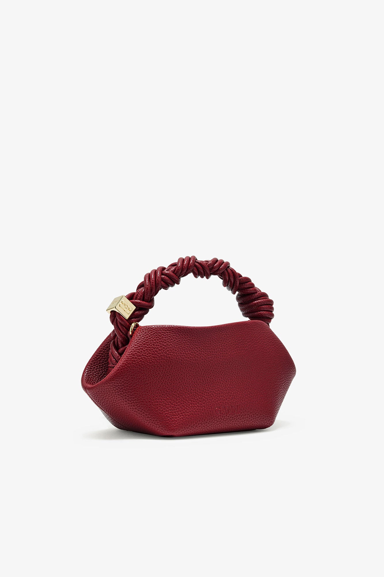 Red Dahlia Burgundy Grained Mini Bou Bag - GANNI