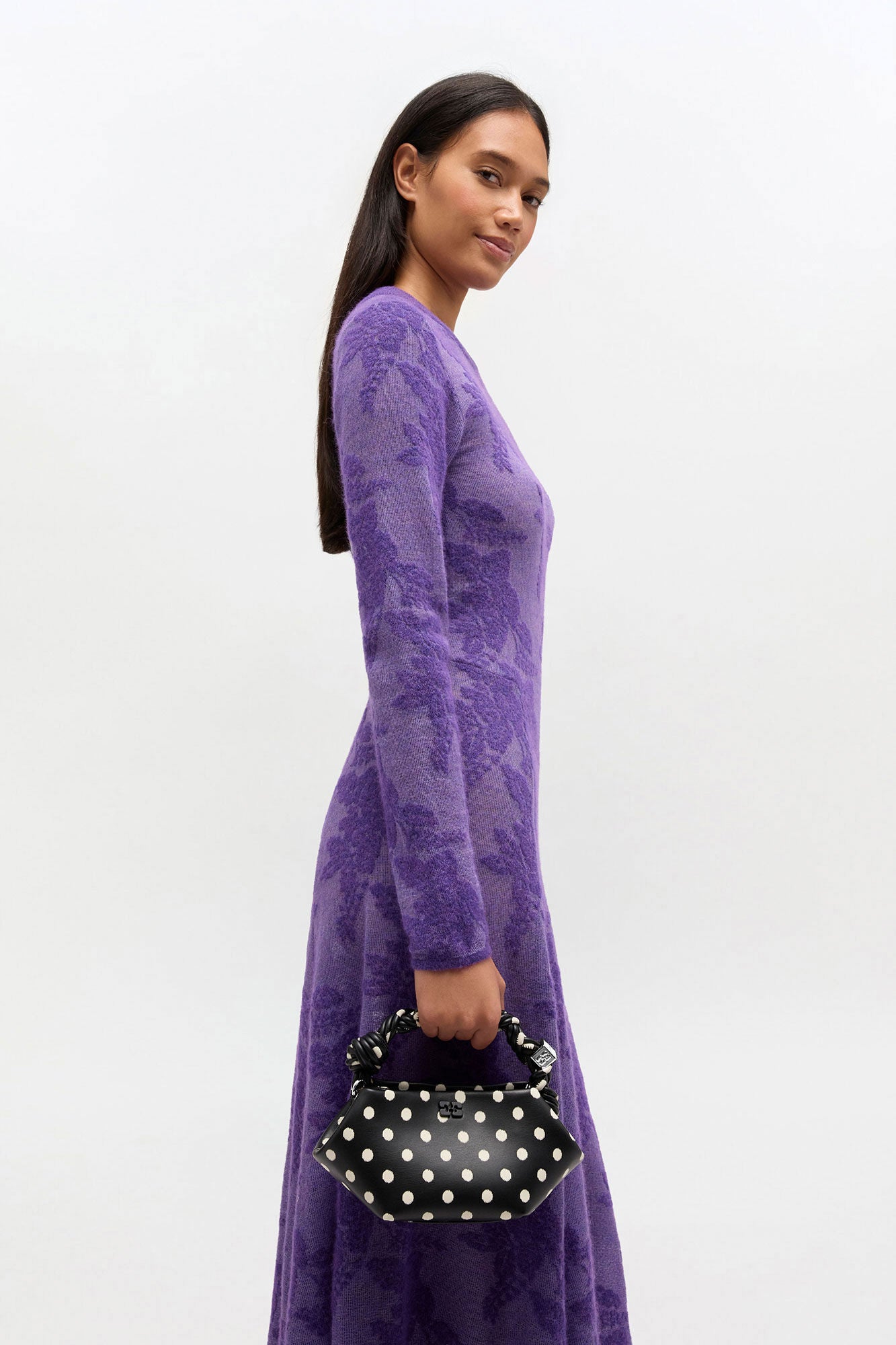 Black Polka-Dot Mini Bou Bag - GANNI