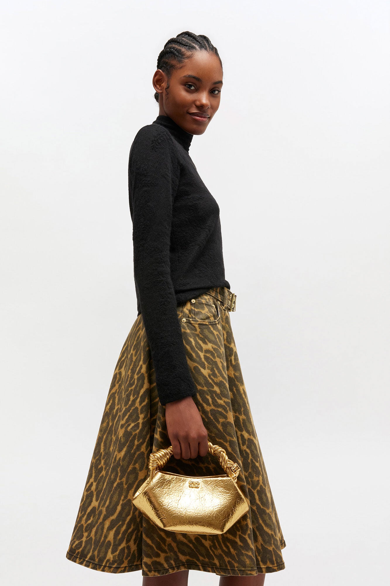 Metallic Mini Bou Bag - GANNI