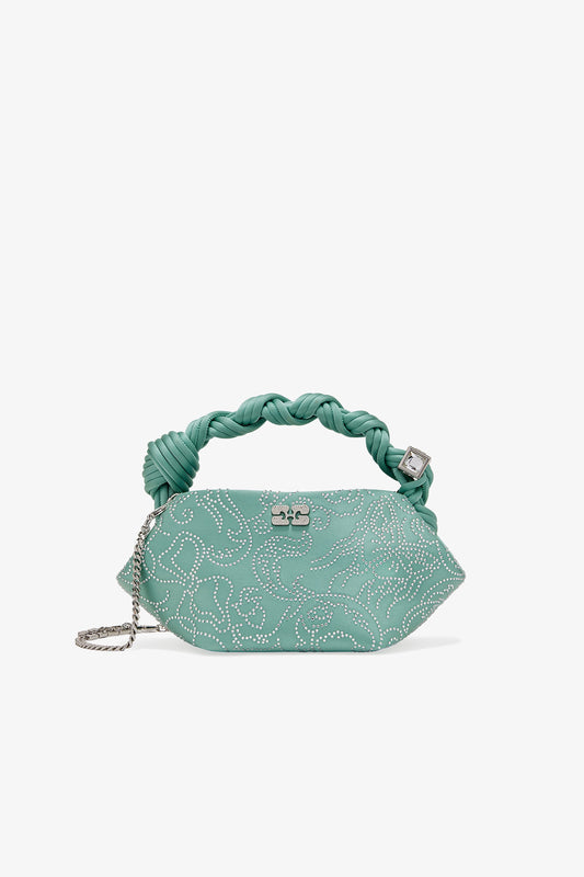 Brook Green Green Rhinestone Mini Bou Bag - GANNI
