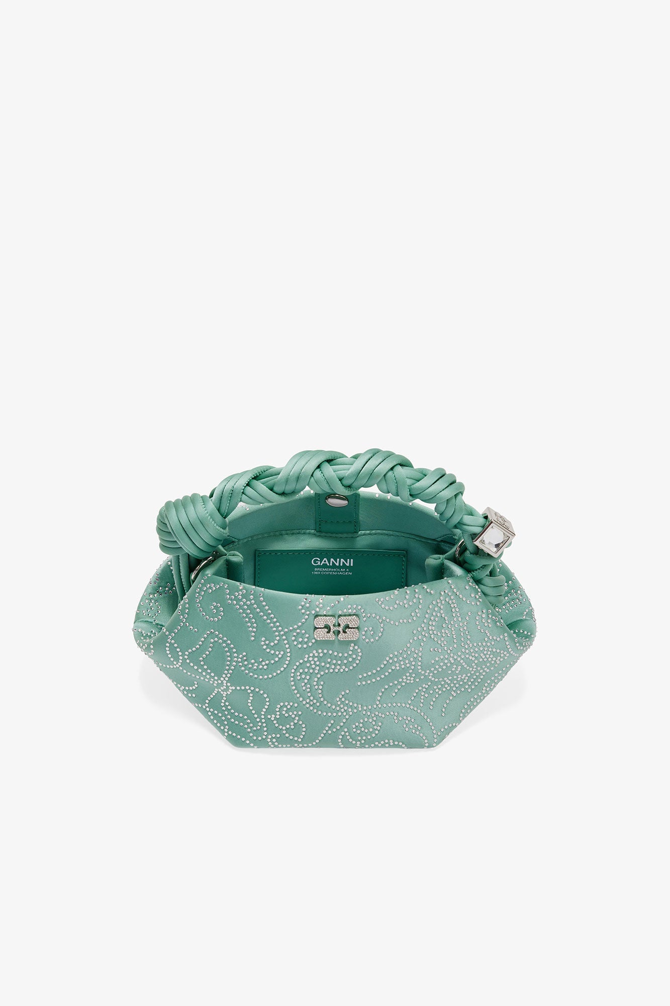 Brook Green Green Rhinestone Mini Bou Bag - GANNI