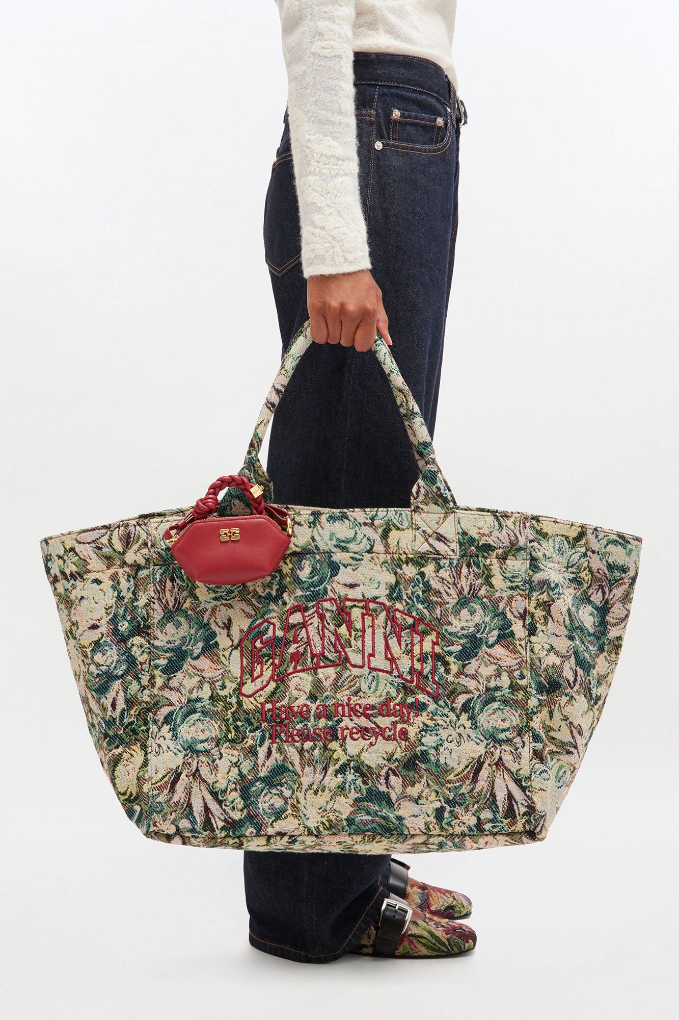Jadeite Tapestry XXL Tote - GANNI