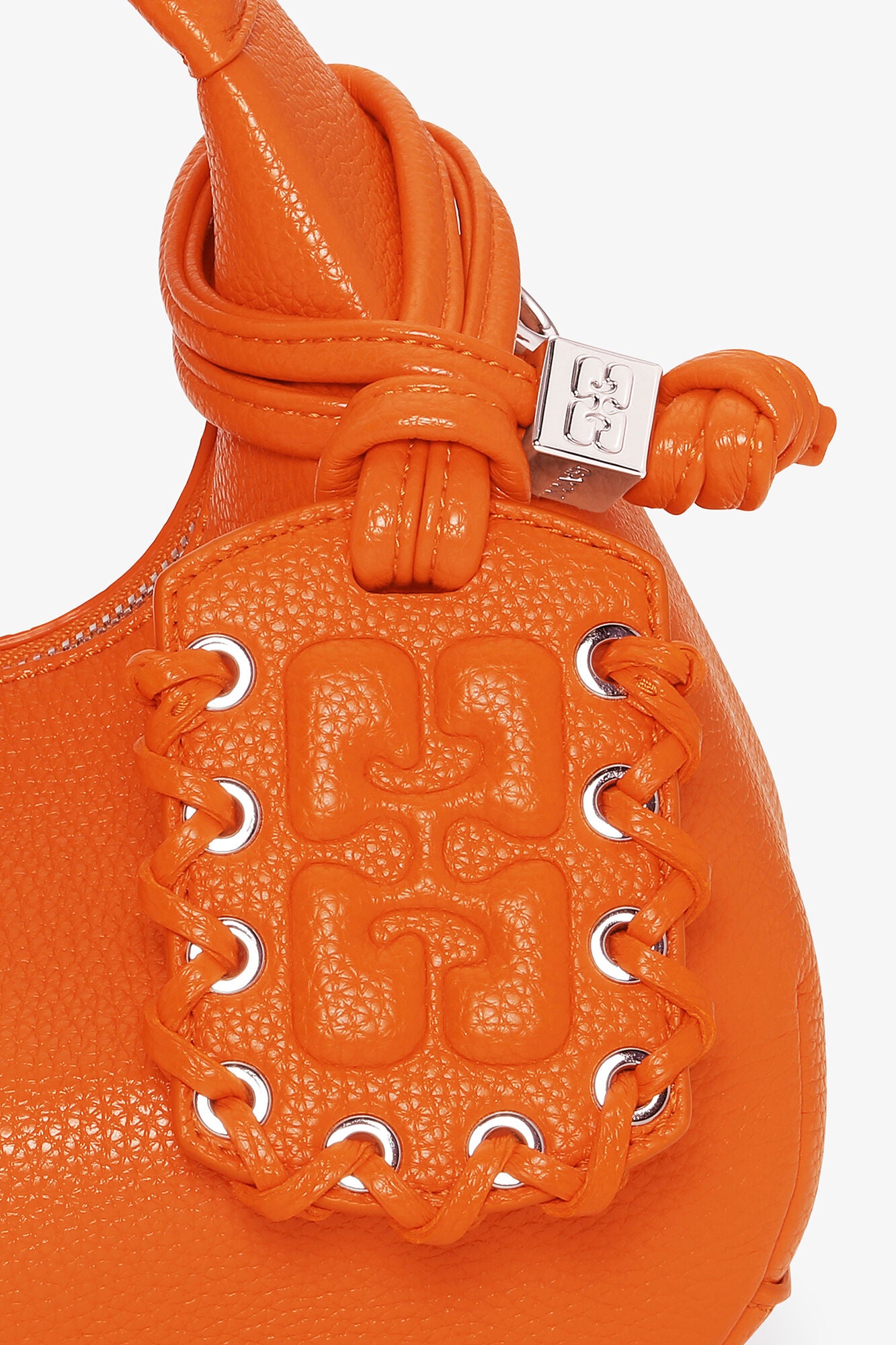 Russet Orange Orange Mini Hobo Bag - GANNI