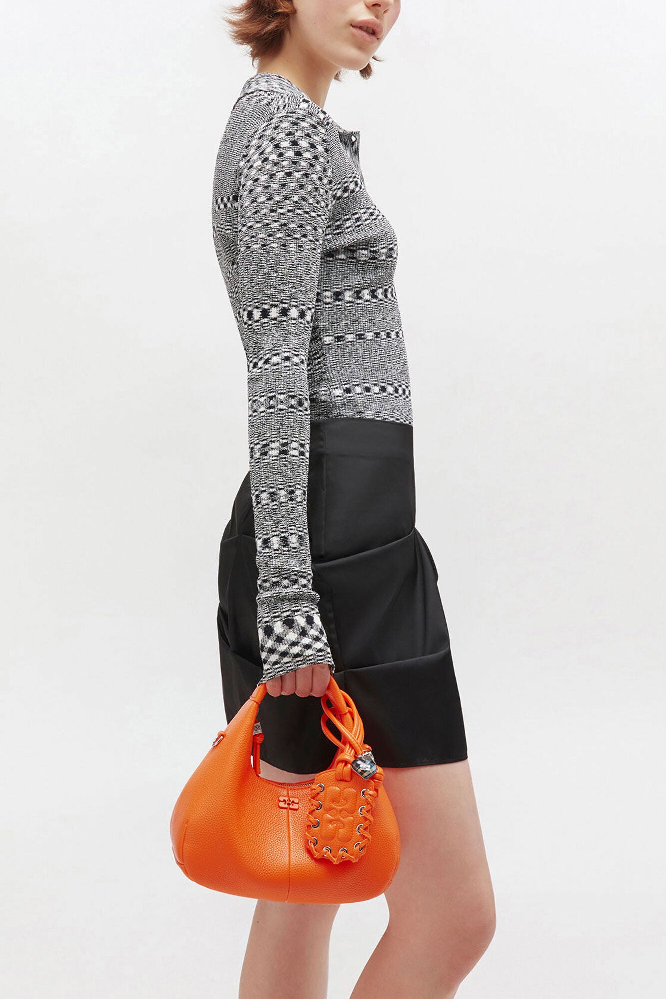 Russet Orange Orange Mini Hobo Bag - GANNI