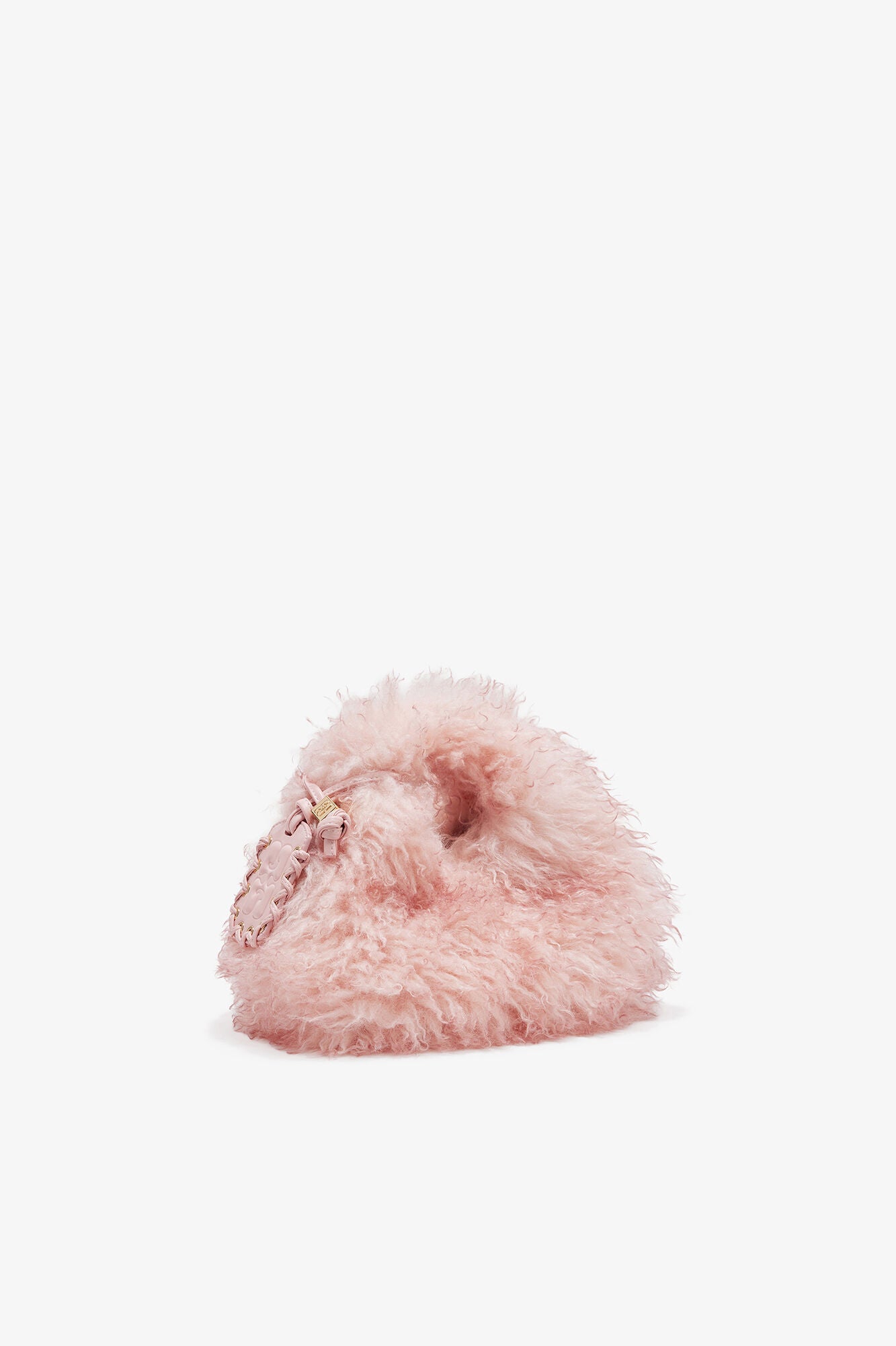 Mary's Rose Pink Fur Mini Hobo Bag - GANNI