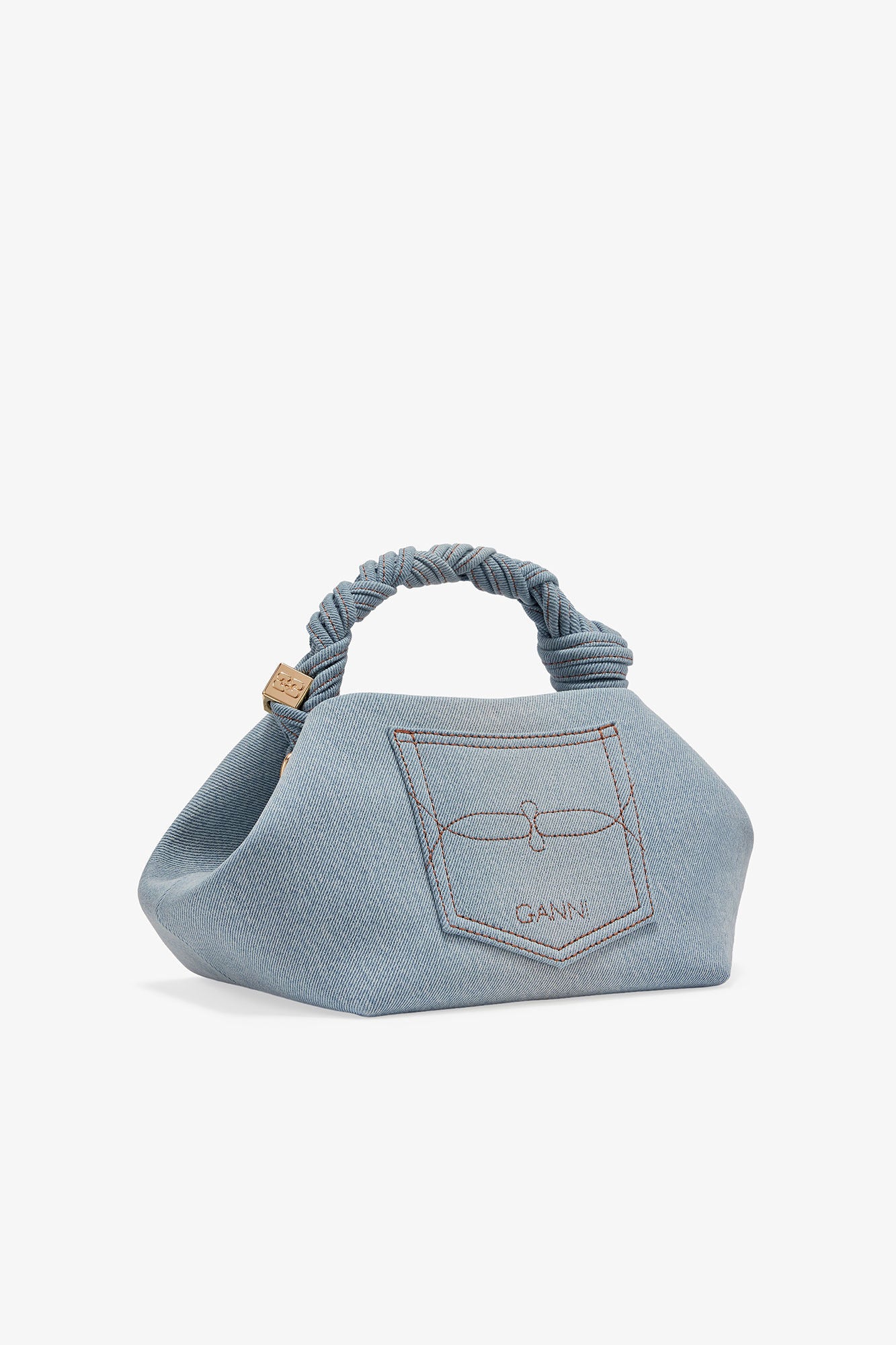Faded Denim Denim Small Bou Bag - GANNI