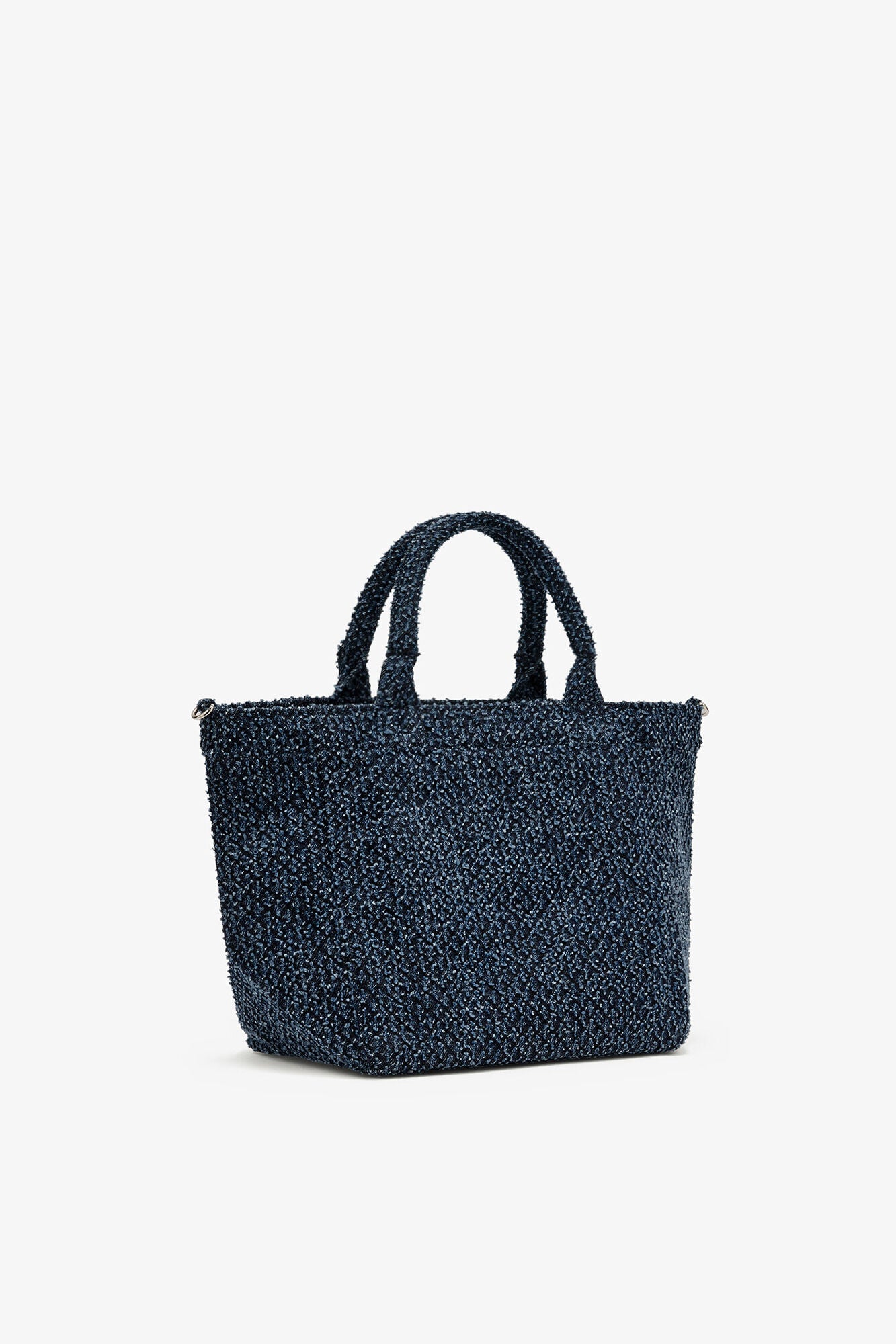 Rinse Tweed Denim Small Bear Tote - GANNI