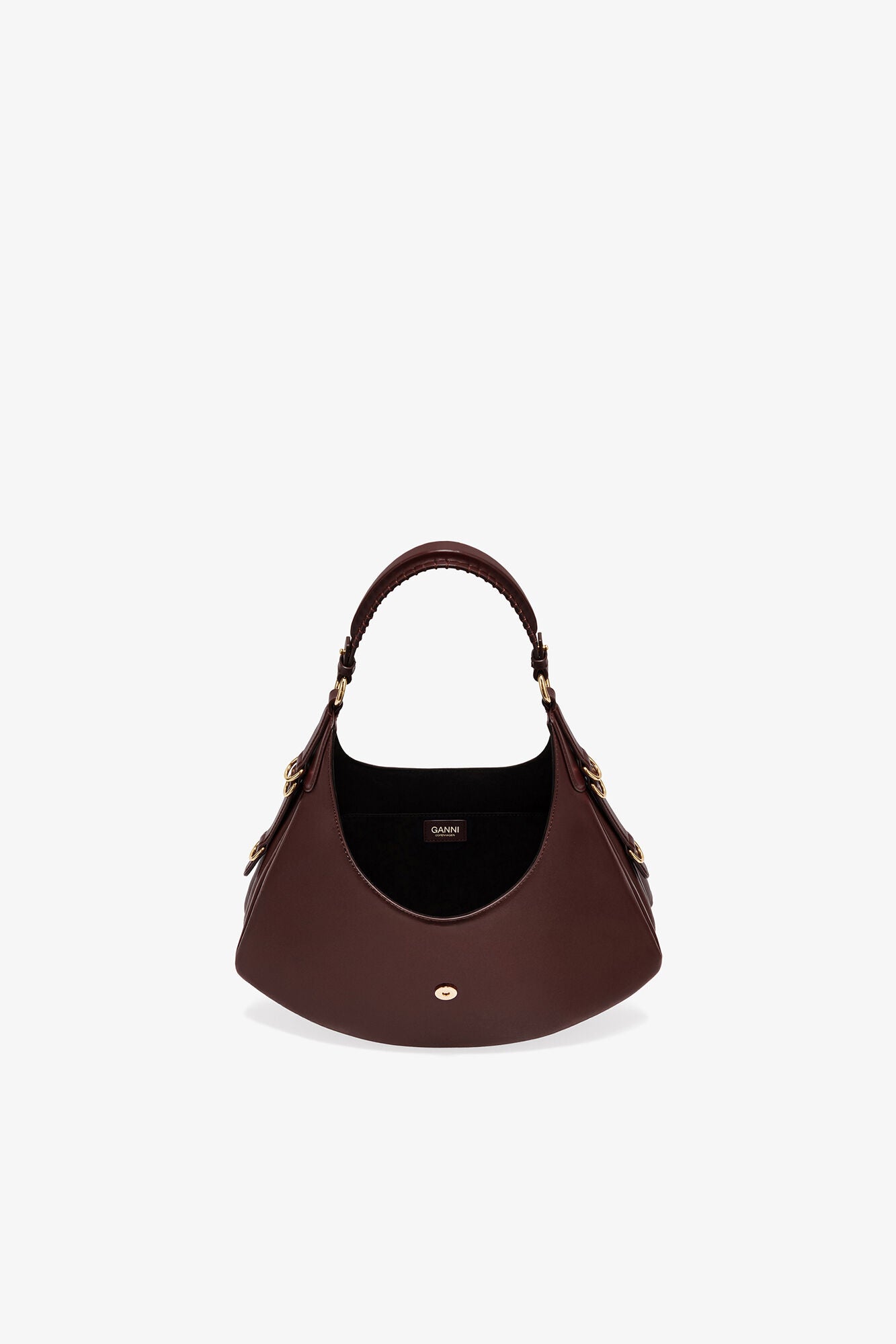 Chicory Coffee Brown Small Kat Bag - GANNI